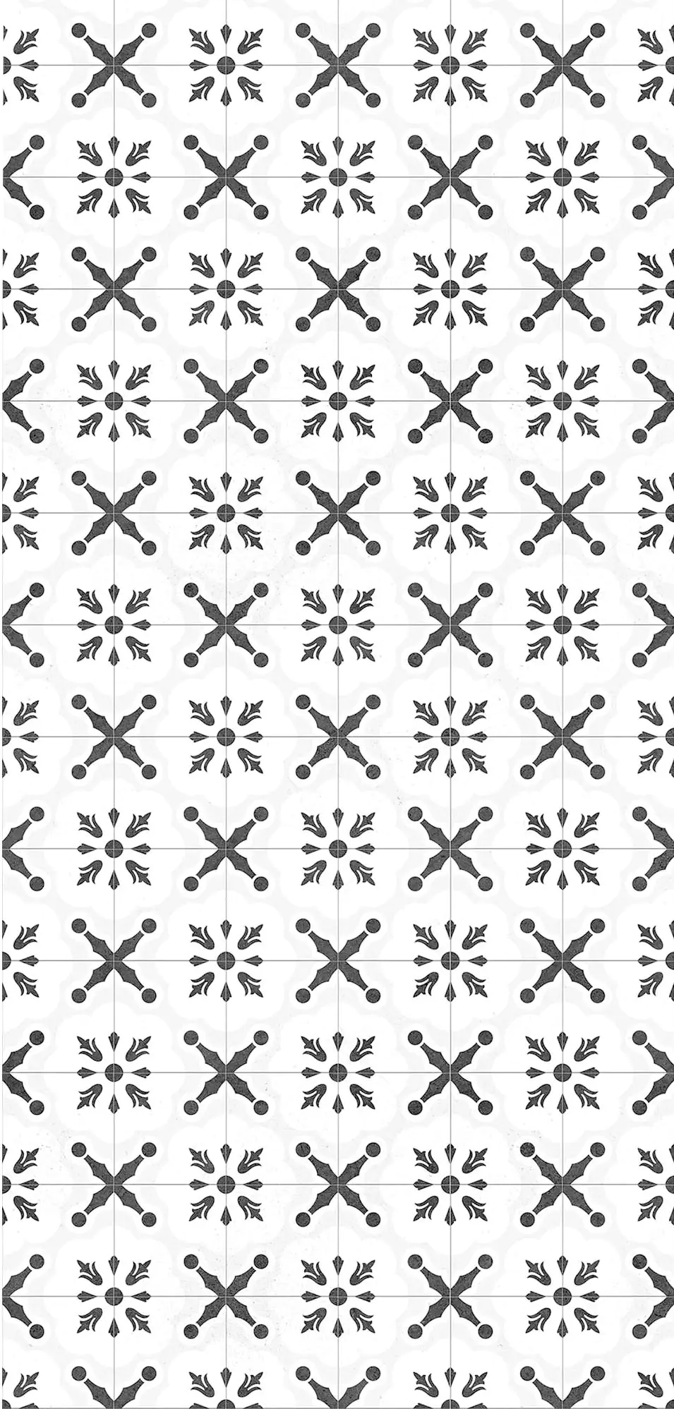 Breuer Duschrückwand Fliese Orient schwarz/weiß Dekor 100 x 255 x 0,3 cm