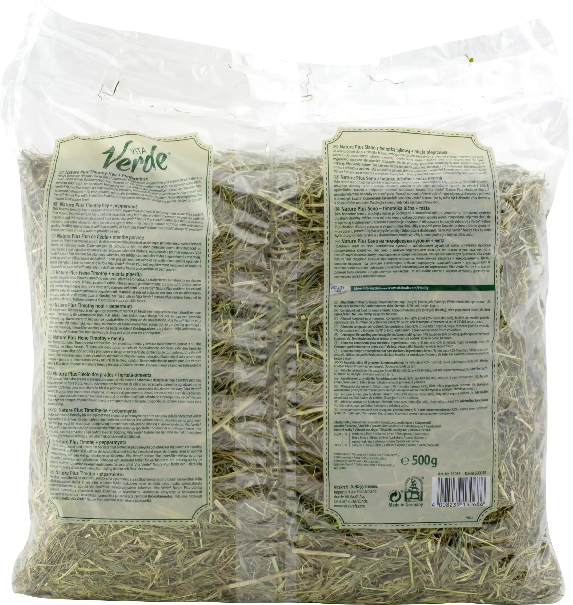 Vitakraft VitaVerde® Heu + Pfefferminze 500 g Vitakraft VitaVerde® Heu + Pfefferminze 500 g