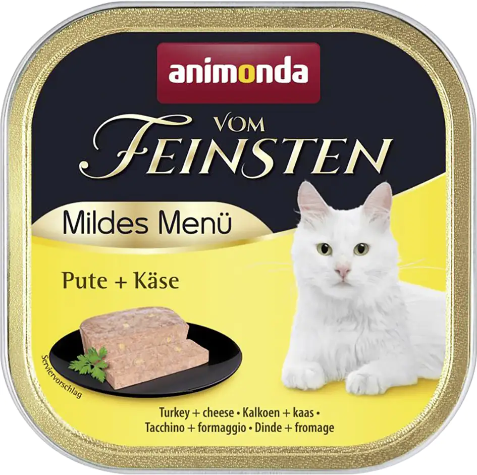 Vom Feinsten Katzennassfutter Mildes Menü Pute & Käse 100g