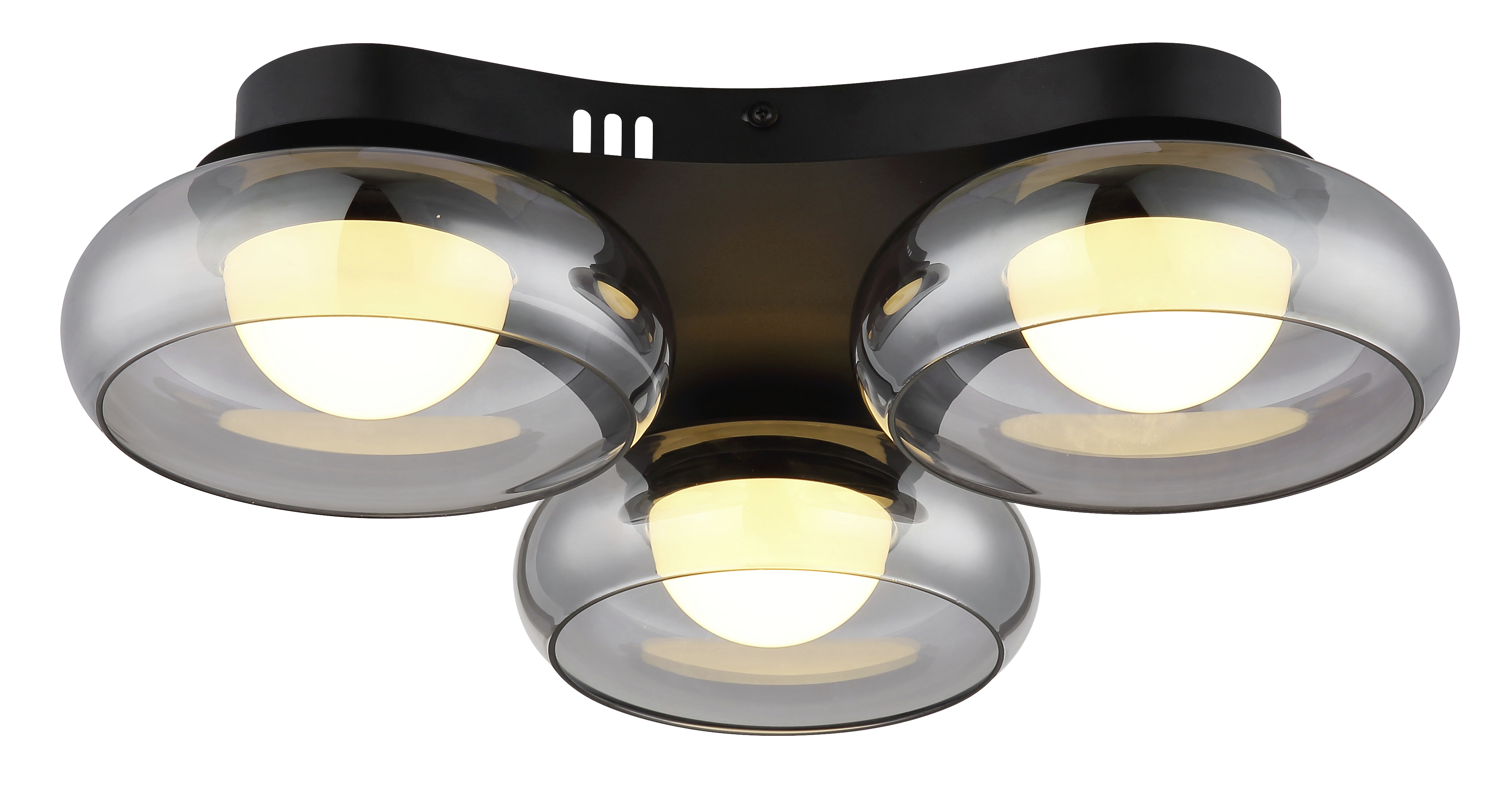 Globo Deckenleuchte Carlene 50 x 10 cm Ø x H schwarz matt