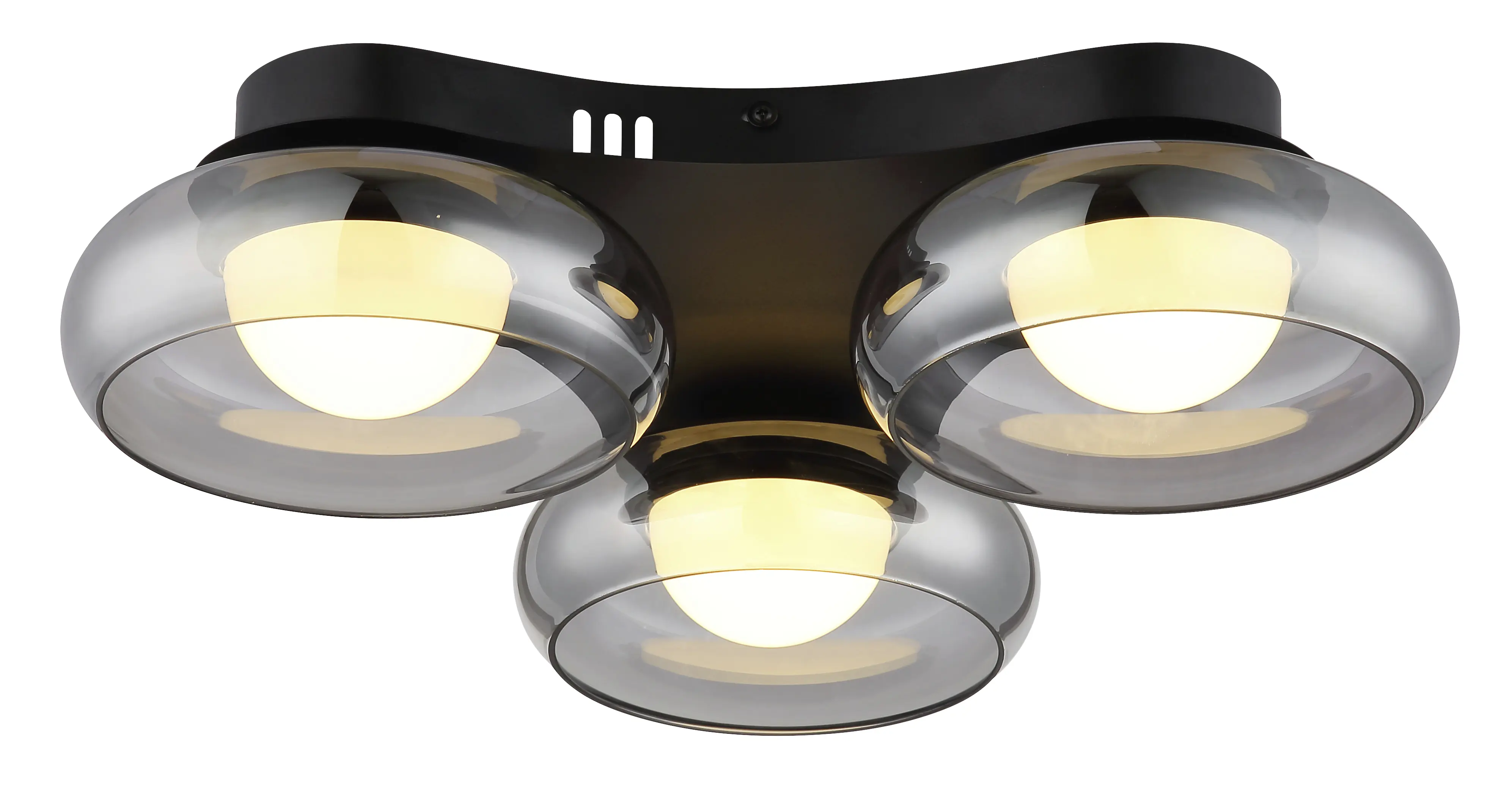 Globo Deckenleuchte Carlene Ø 50 x 10 cm schwarz matt