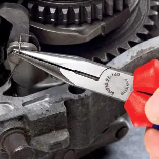 Knipex Flachrundzange 160 mm mit Schneide