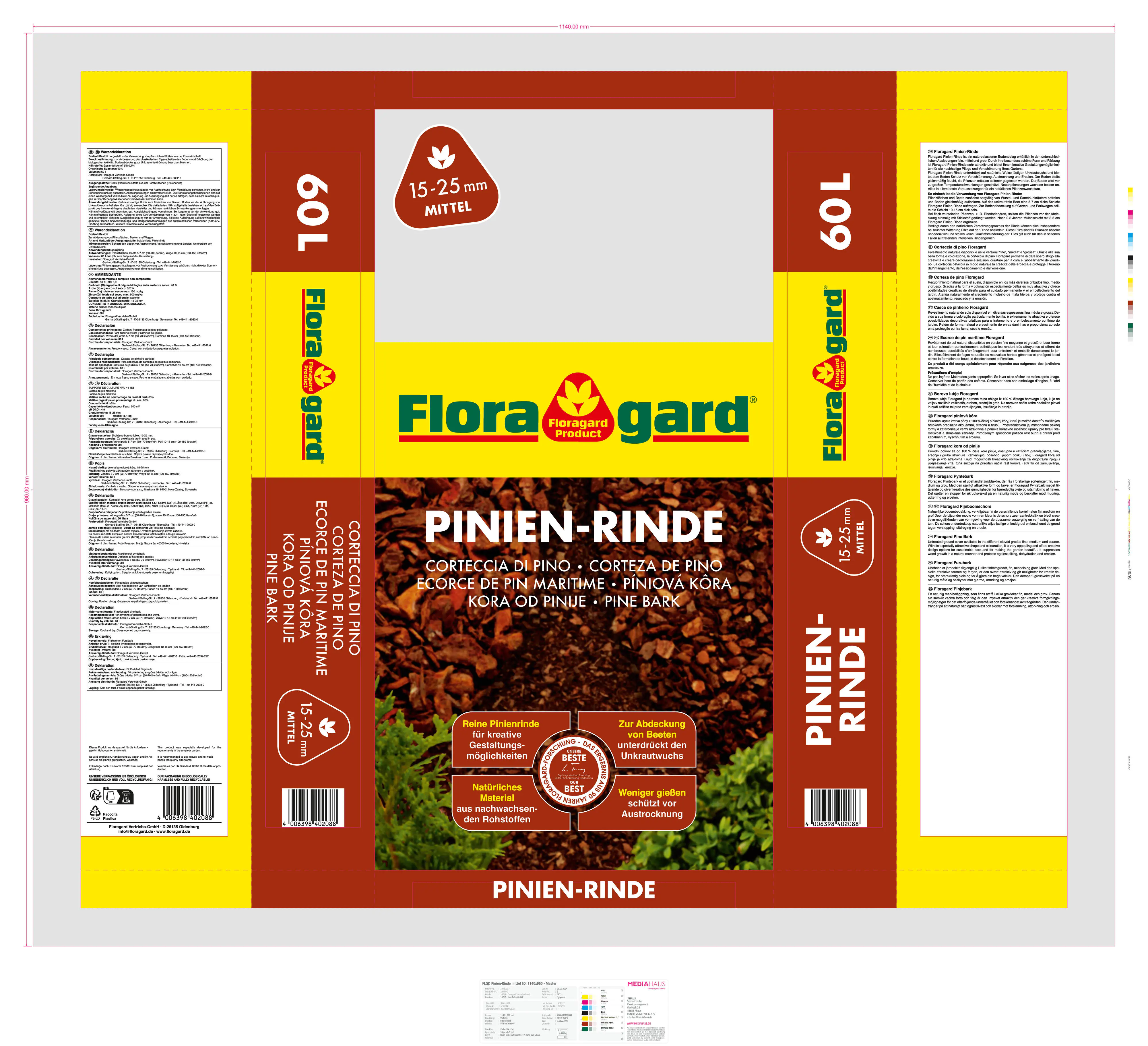 Floragard Pinienrinde 15-25 mm Floragard Pinienrinde 15-25 mm