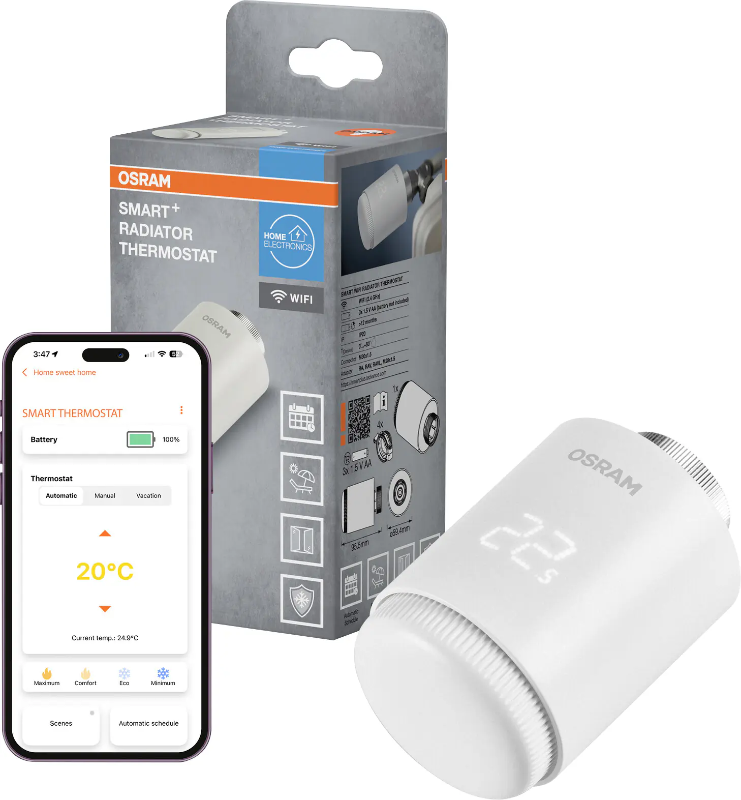 Osram Smartes Heizkörperthermostat Wifi 4,5 W weiß