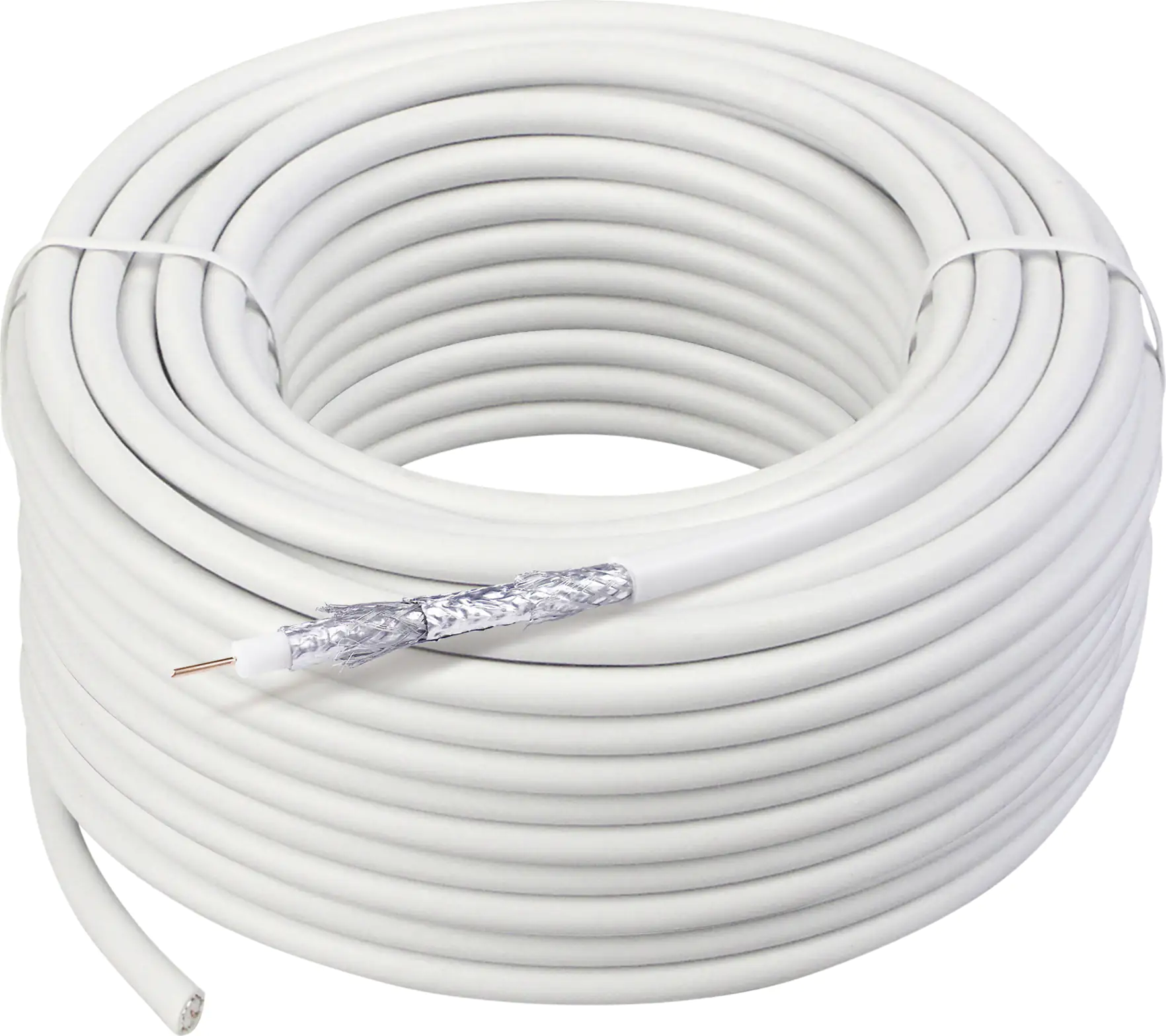 Schwaiger Koaxialkabel KOX11550 052 (115dB) weiß, 50,0m, 4-fach geschirmt, ohne F Stecker Schwaiger Koaxialkabel KOX11550 052 (115dB) weiß, 50,0m, 4-fach geschirmt, ohne F Stecker