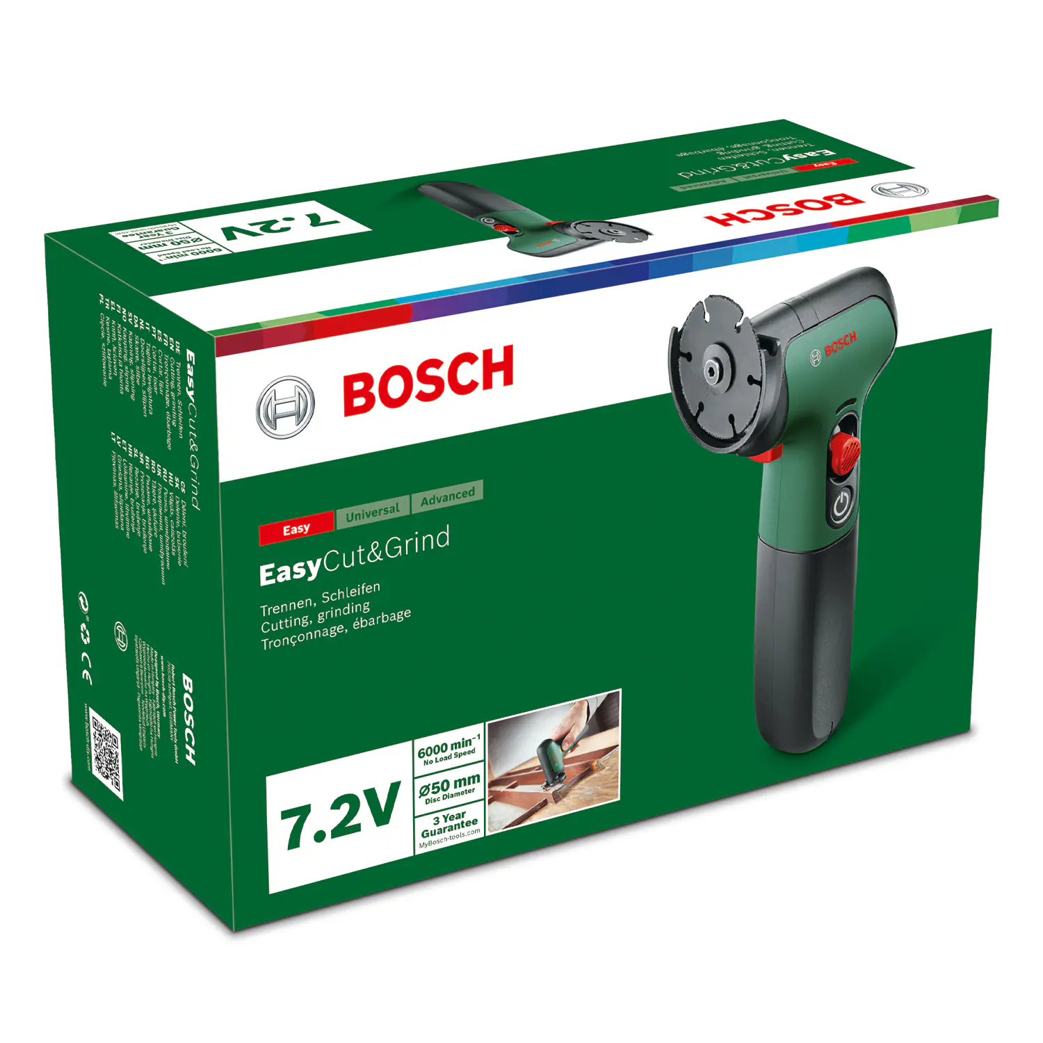 Bosch Akku-Winkelschleifer Easy Cut&Grind 7,2 V 50 mm Solo Bosch Akku-Winkelschleifer Easy Cut&Grind 7,2 V 50 mm Solo
