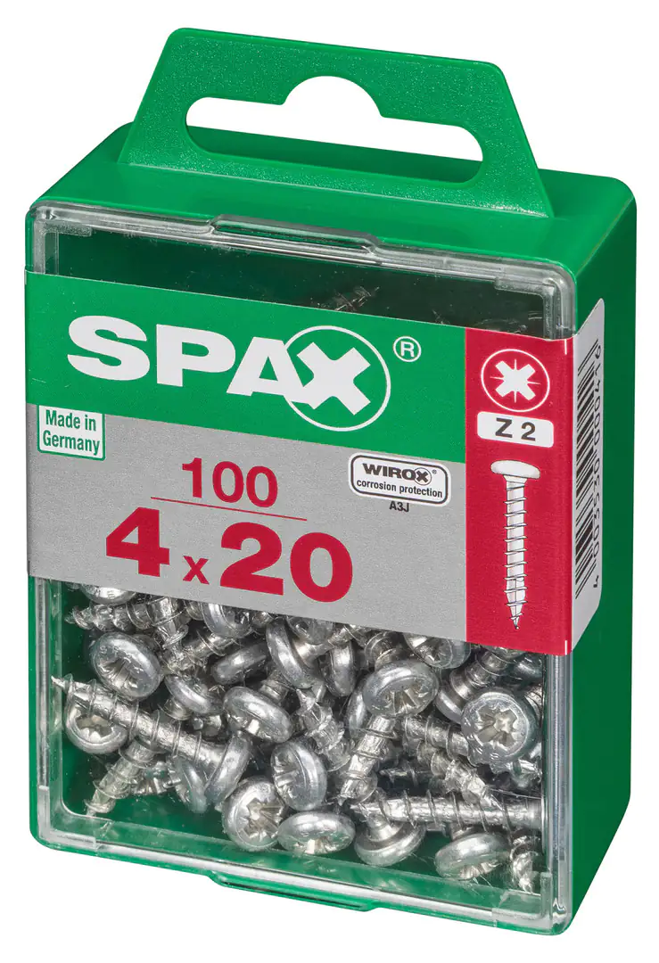Spax Universalschrauben 4.0 x 20 mm TX 20 Rundkopf - 100 Stk.