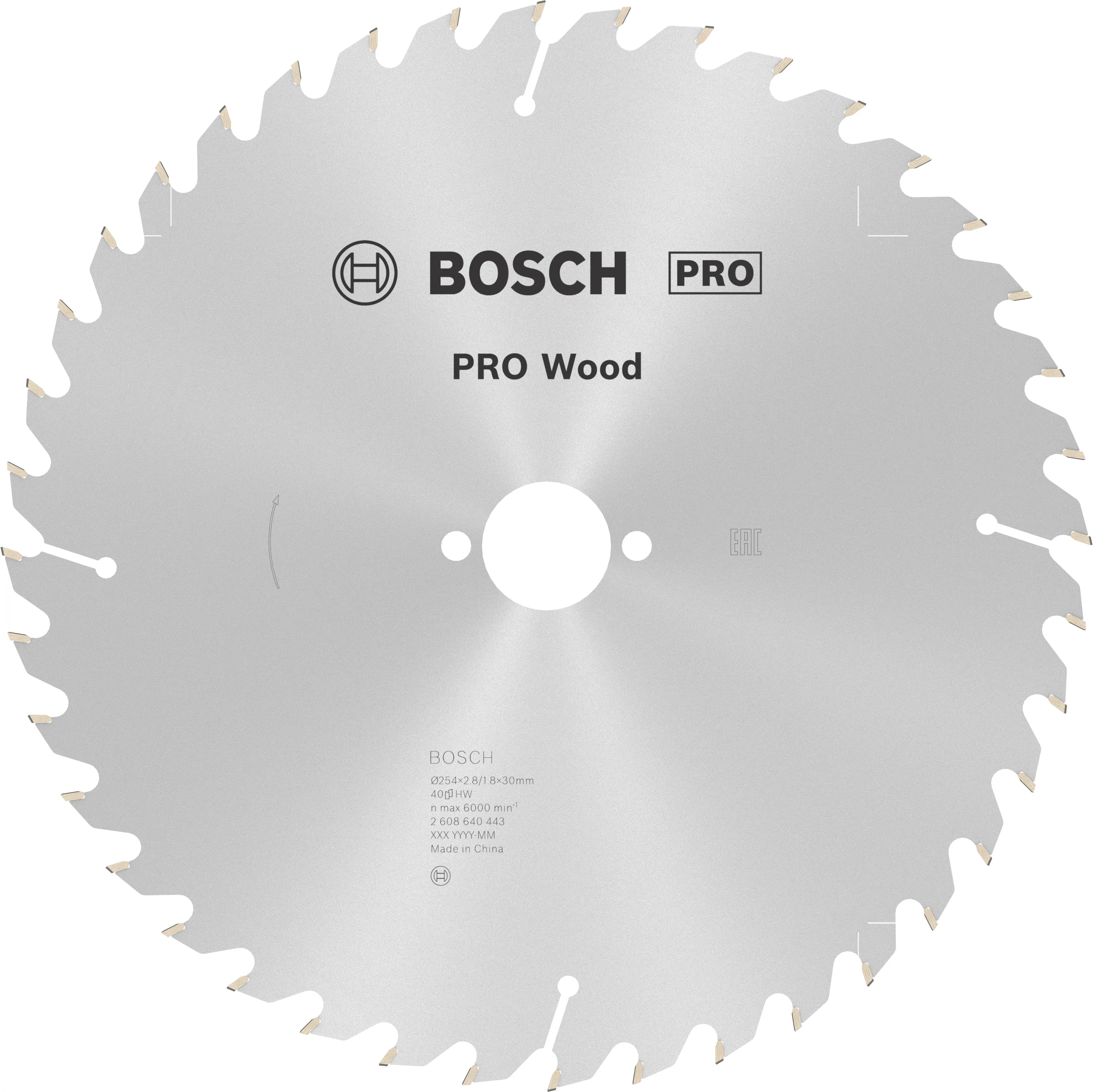 Bosch PRO Wood Kreissägeblatt 254 x 2,8 x 30 mm T40 Bosch PRO Wood Kreissägeblatt 254 x 2,8 x 30 mm T40