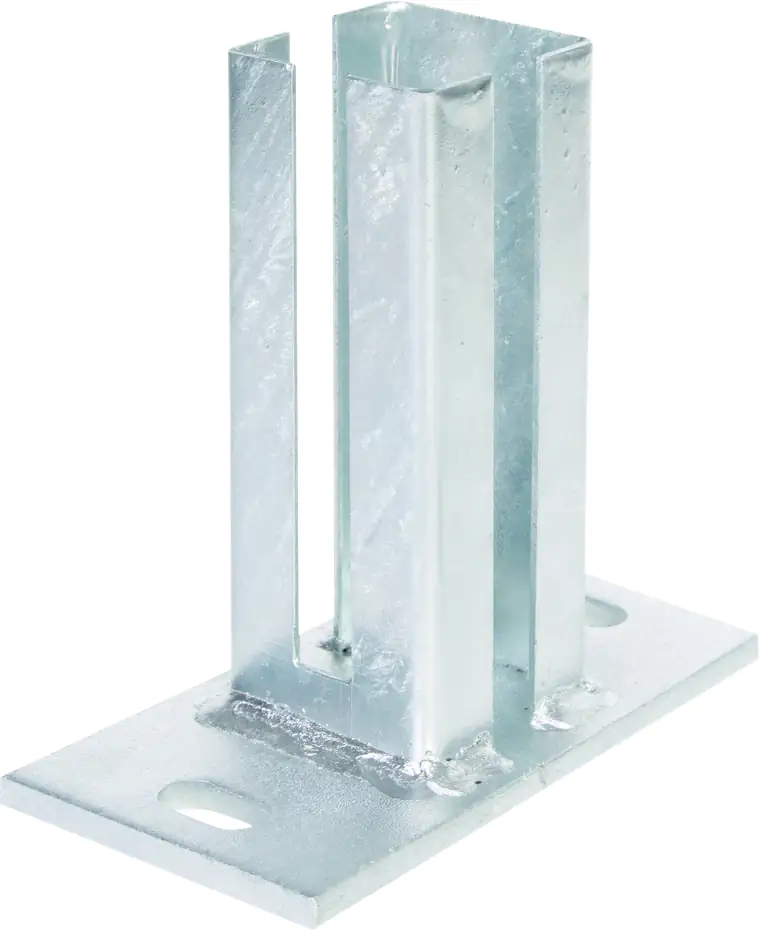 Alberts Eckpfostenträger für Doppelstabmatten 60 x 60 mm zA feuerverzinkt