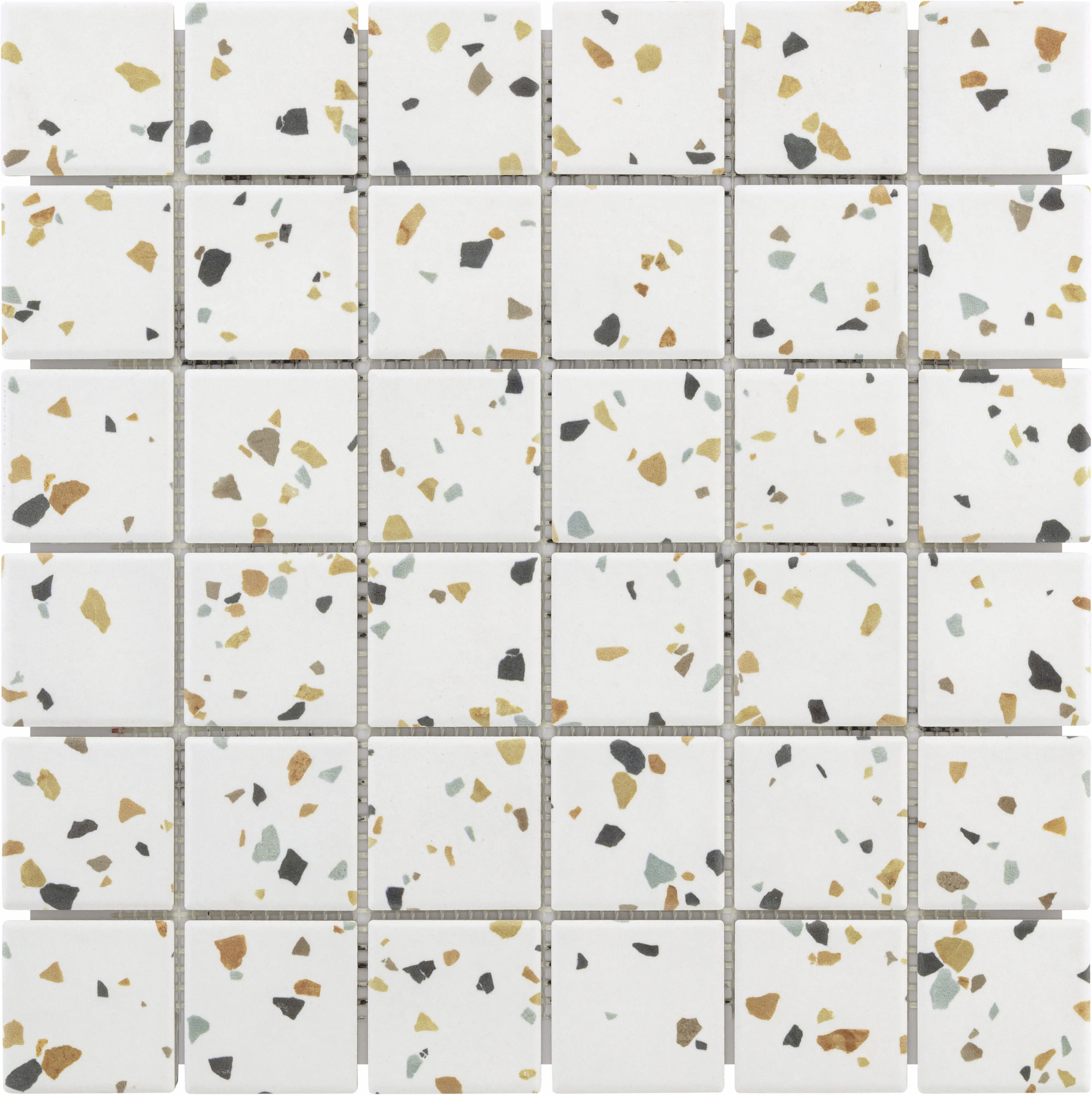 Mosaikfliese 29,7 x 29,7 cm terrazzo multicolor Steinmaß: 4,7 x 4,7 cm rutschhemmend Mosaikfliese 29,7 x 29,7 cm terrazzo multicolor Steinmaß: 4,7 x 4,7 cm rutschhemmend