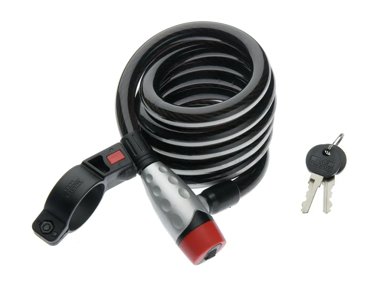 Burg Wächter Spiralschloss 1650 180 1800mm Ø 15mm schwarz/rot