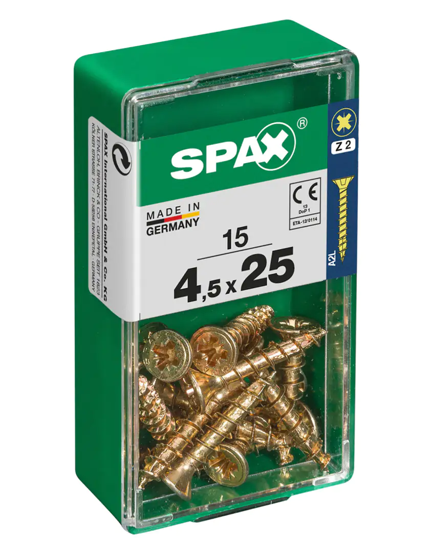 Spax Universalschrauben 4.5 x 25 mm PZ 2 - 15 Stk.