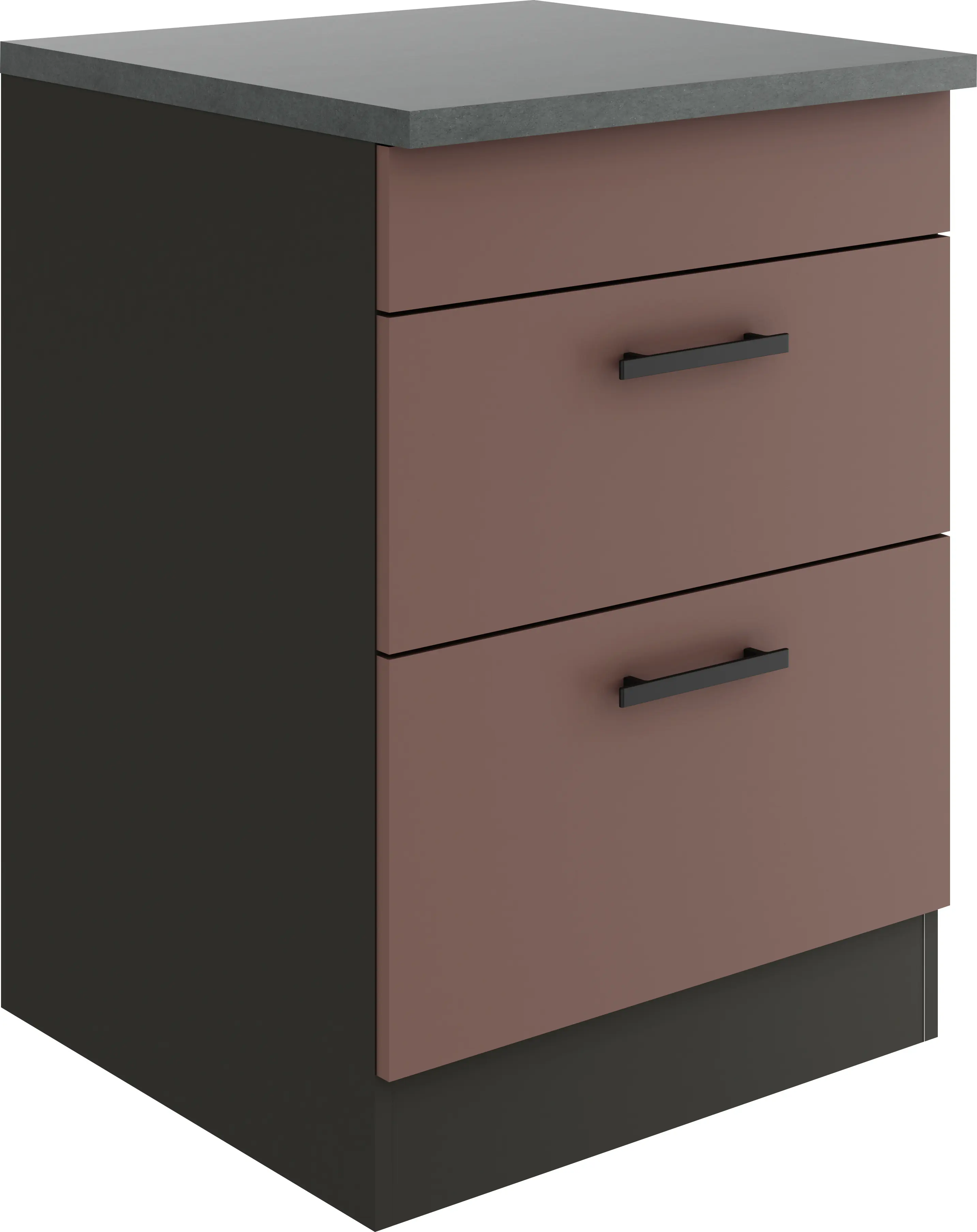 Optifit Unterschrank Nizza 407 rostrot/anthrazit matt 60 cm