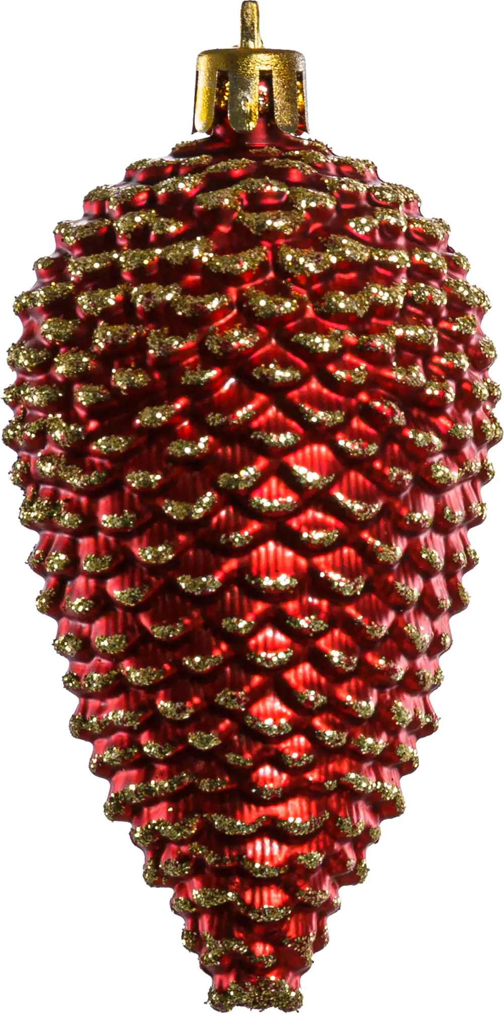 2076601528401_02 Trendline Weihnachtskugeln Zapfen bruchfest, langlebig 8 cm rot 6 Stück