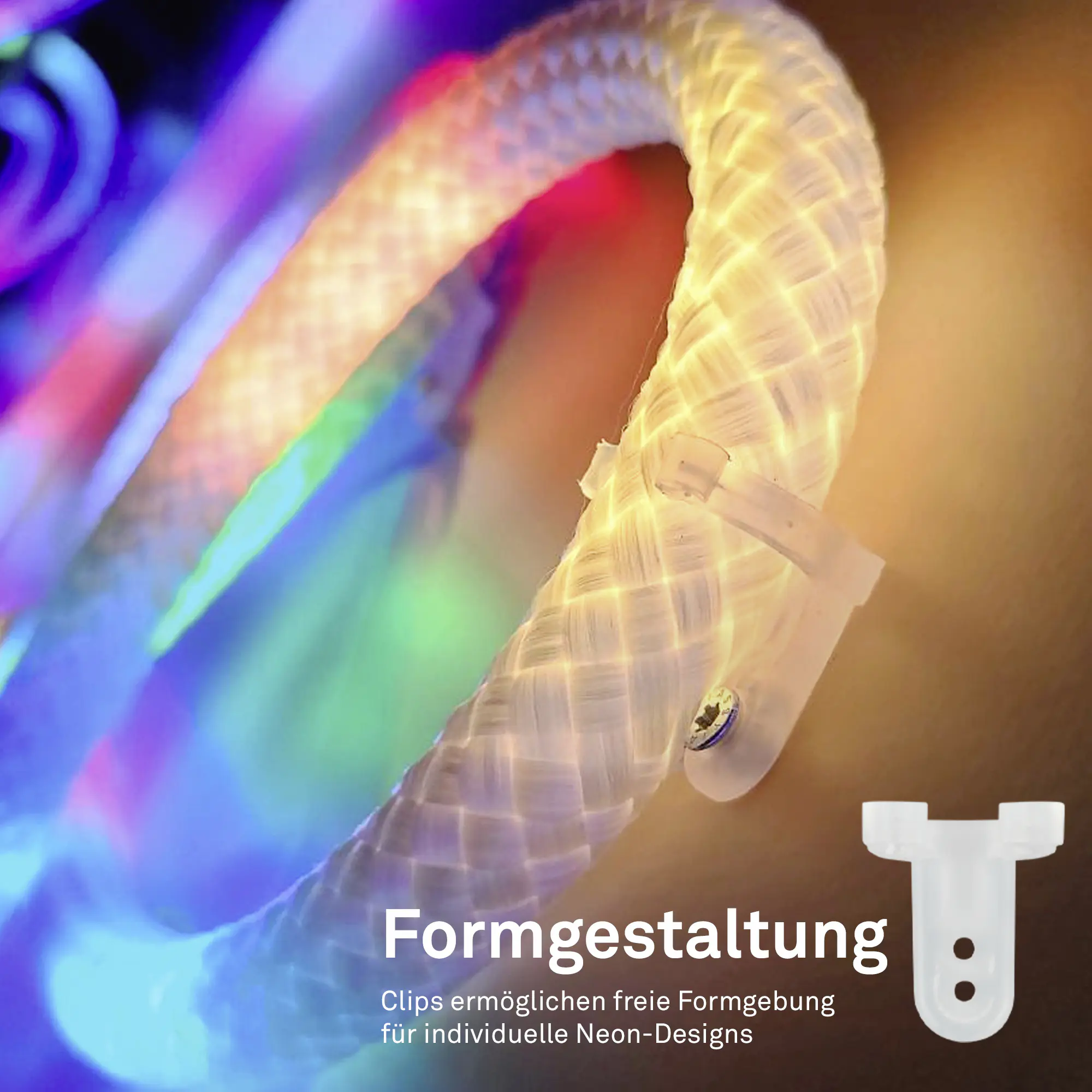 Briloner LED-Lichtschlauch RGBIC mit Musiksensor 5 m dimmbar weiß