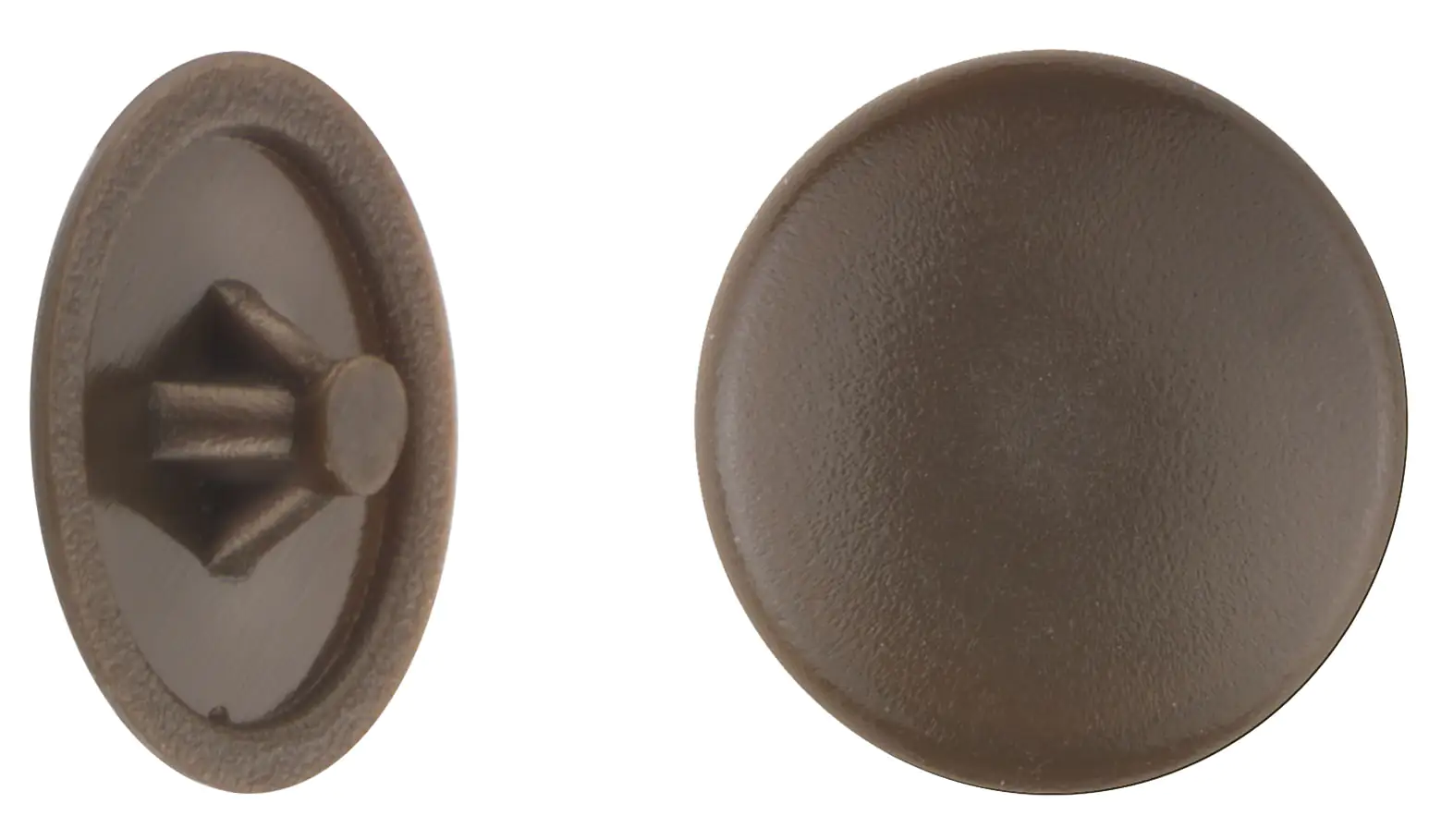 Abdeckkappen Ø 12 mm für PZ 2 Schrauben dunkelbraun - 50 Stk.