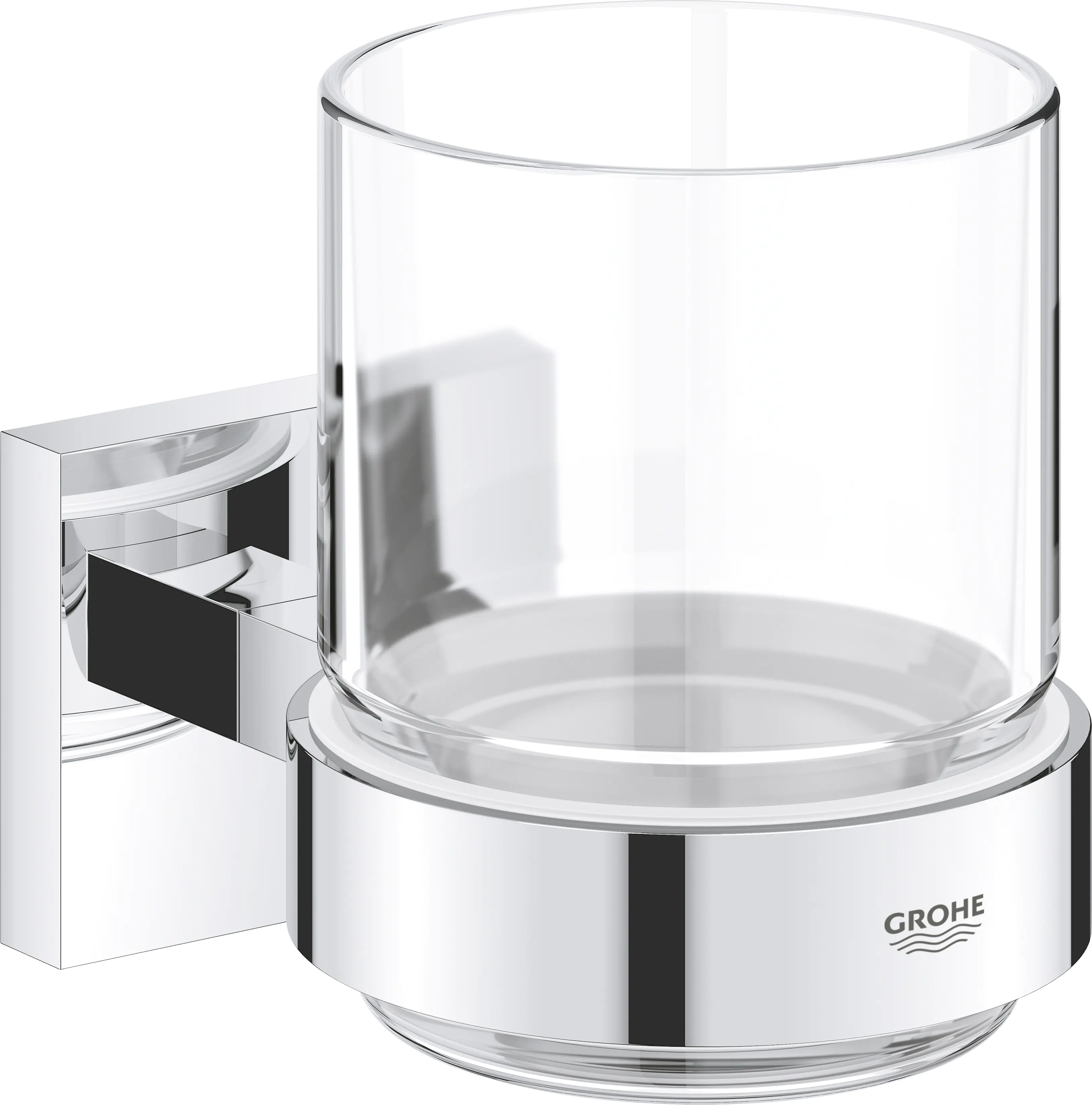 Grohe Start Cube Glas mit Halter chrom Grohe Start Cube Glas mit Halter chrom