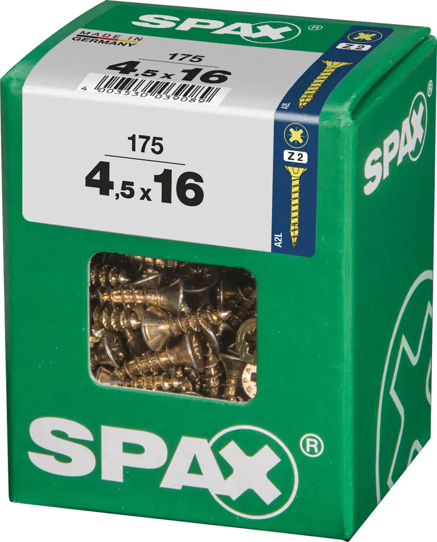 Spax Universalschrauben 4.5 x 16 mm PZ 2 - 175 Stk.