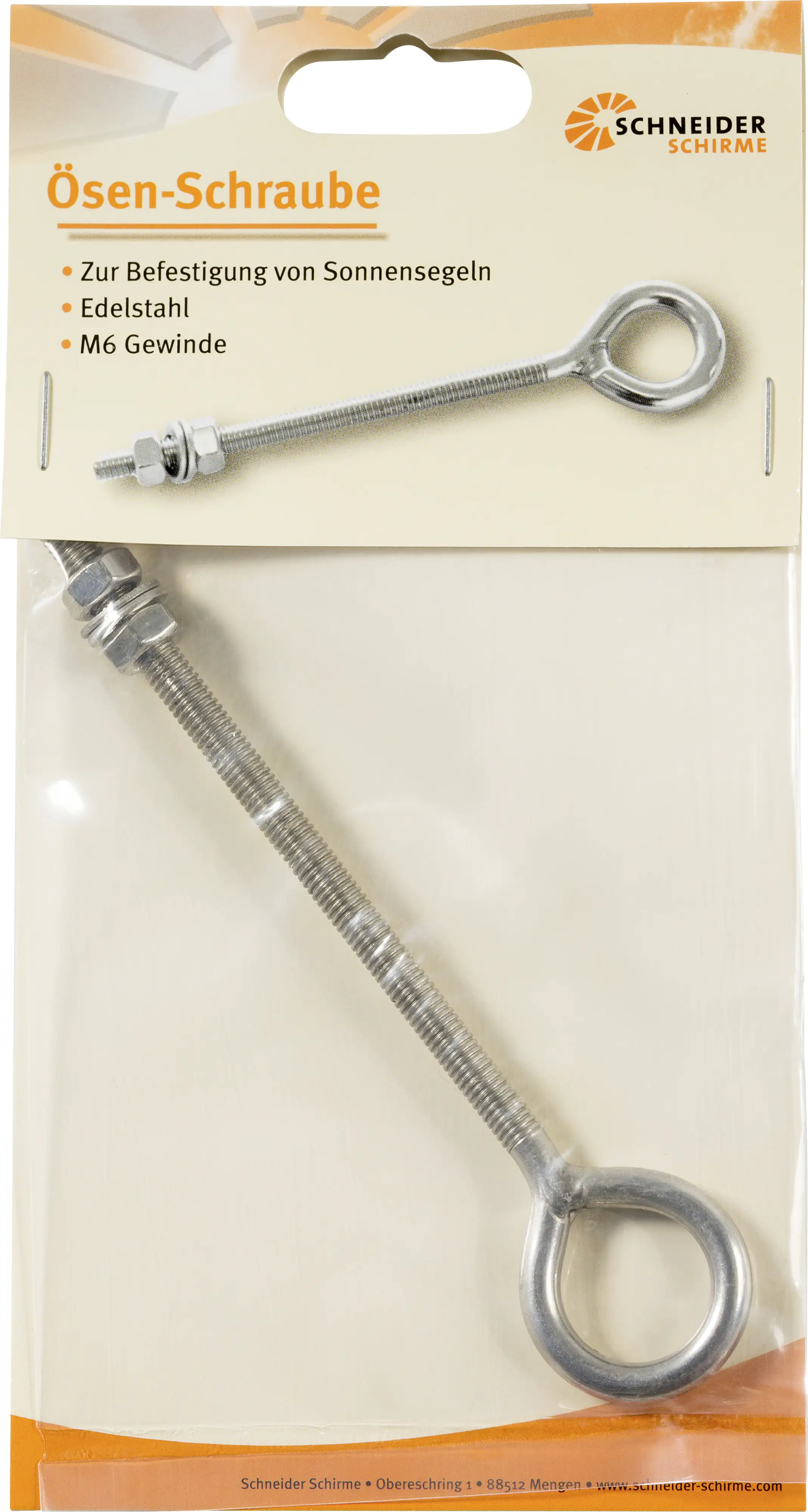 Schneider Ösen-Schraube 10 cm für Sonnensegel