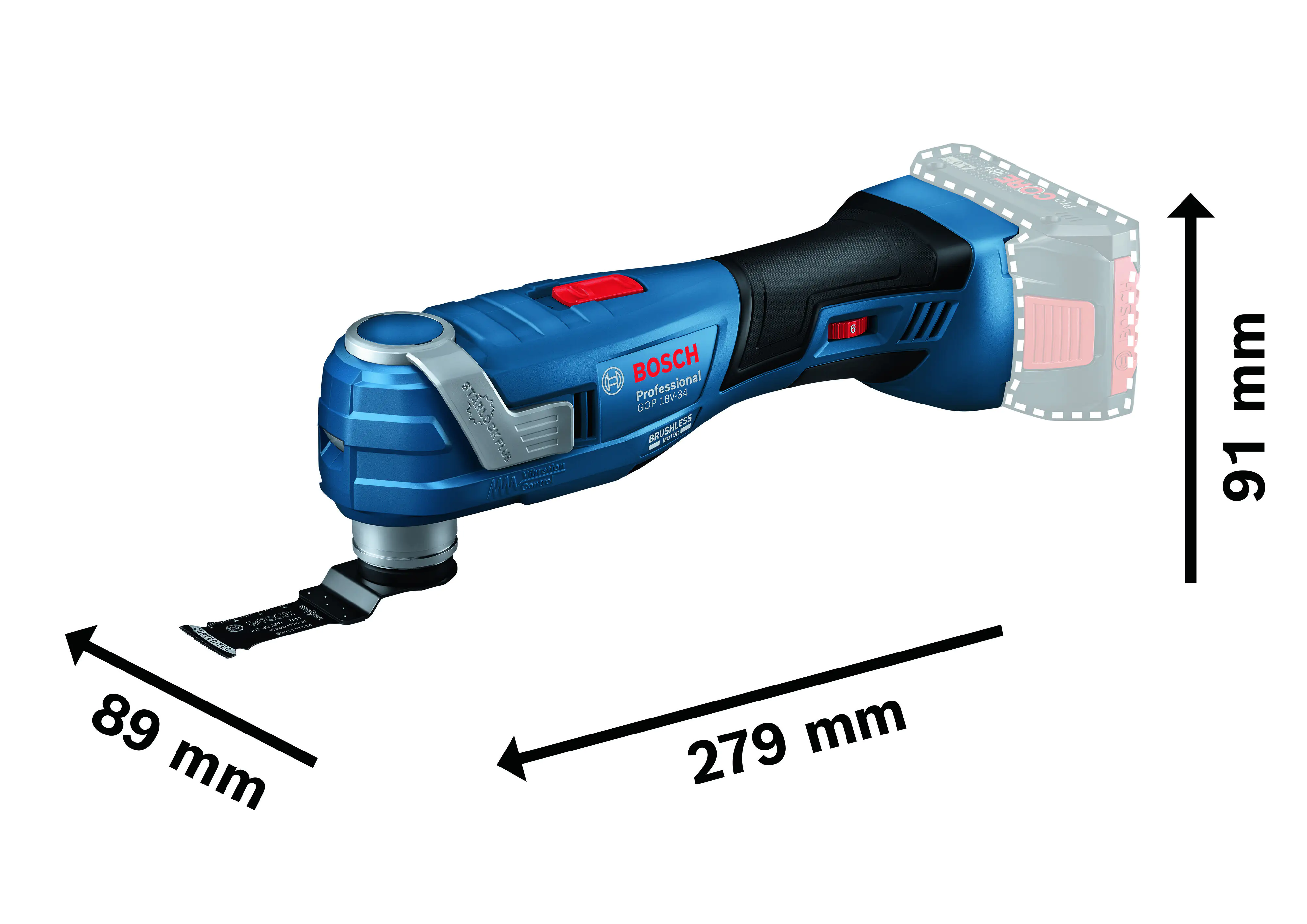 Bosch Professional Akku-Multi-Cutter GOP 18V-34 , ohne Akku und Ladegerät Bosch Professional Akku-Multi-Cutter GOP 18V-34 , ohne Akku und Ladegerät