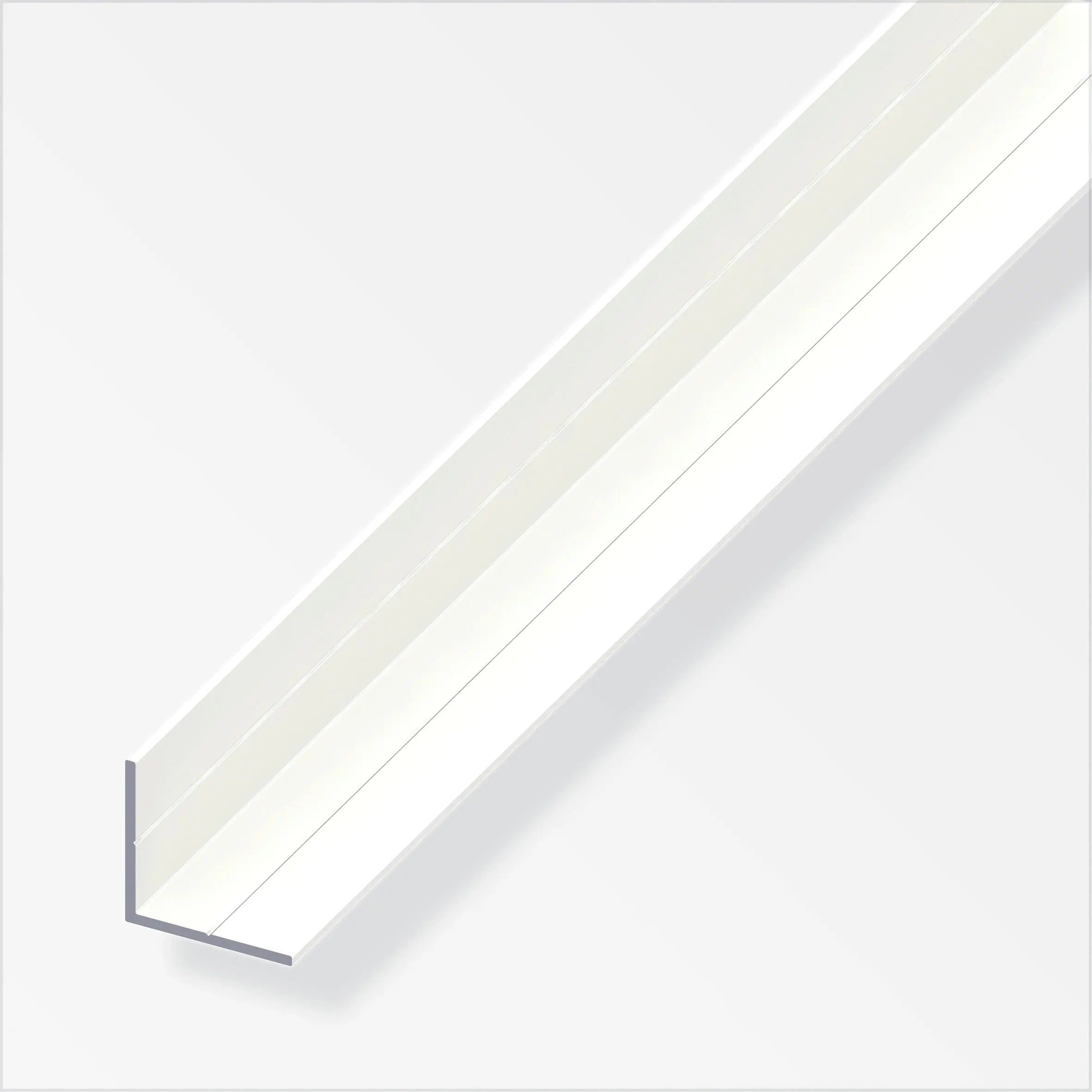 alfer Winkel 2.5 m, 19.5 x 1.5 mm Aluminium beschichtet weiss