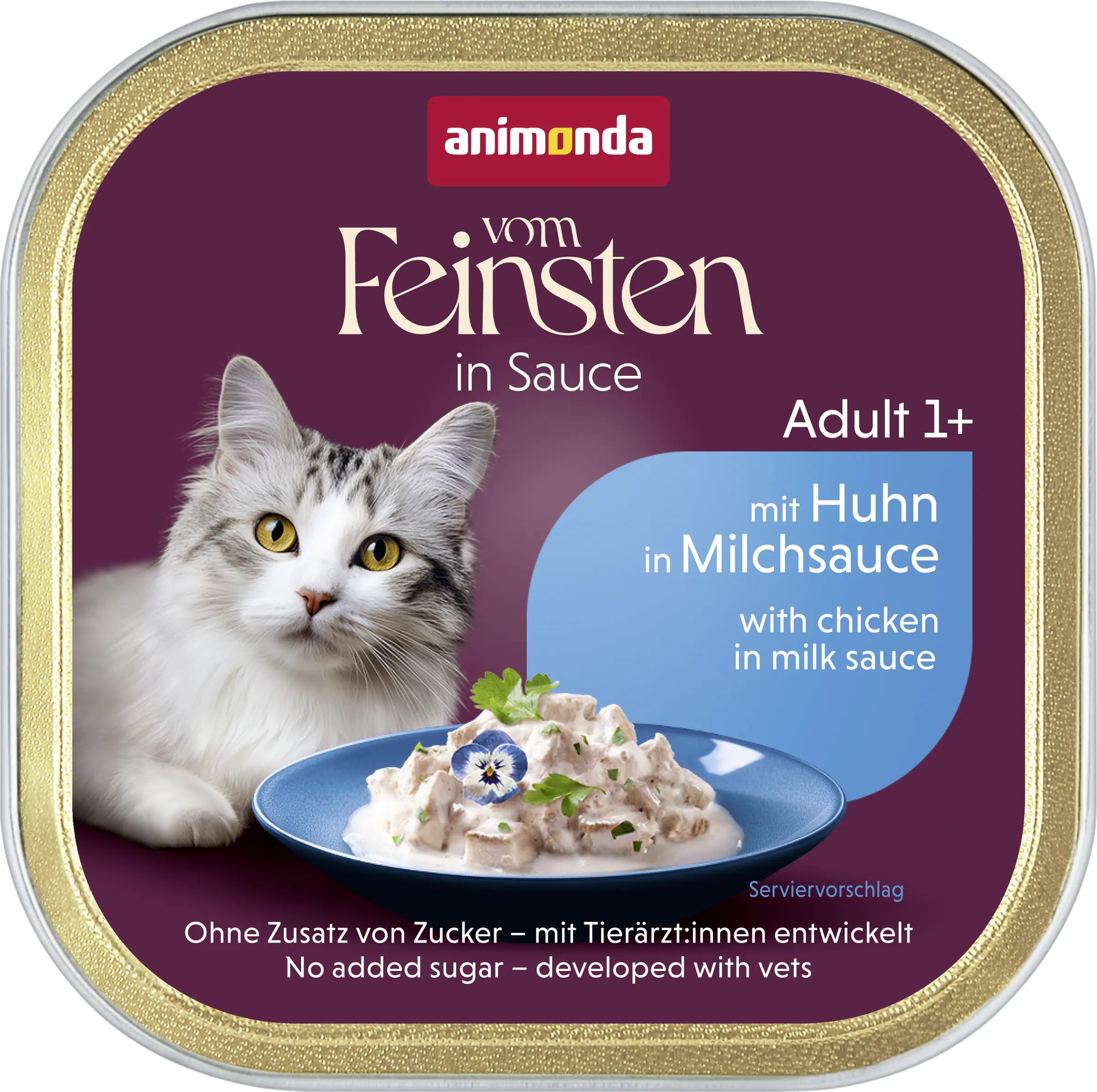 Animonda vom Feinsten Milkies Katzennassfutter Adult getreidefrei 100 g Huhn in Milchsauce