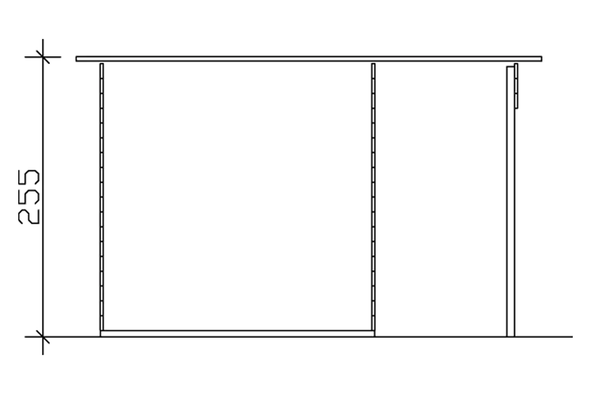 SKAN HOLZ Gartenhaus Venlo 2 380 x 250 cm schiefergrau mit Fußboden SKAN HOLZ Gartenhaus Venlo 2 380 x 250 cm schiefergrau mit Fußboden