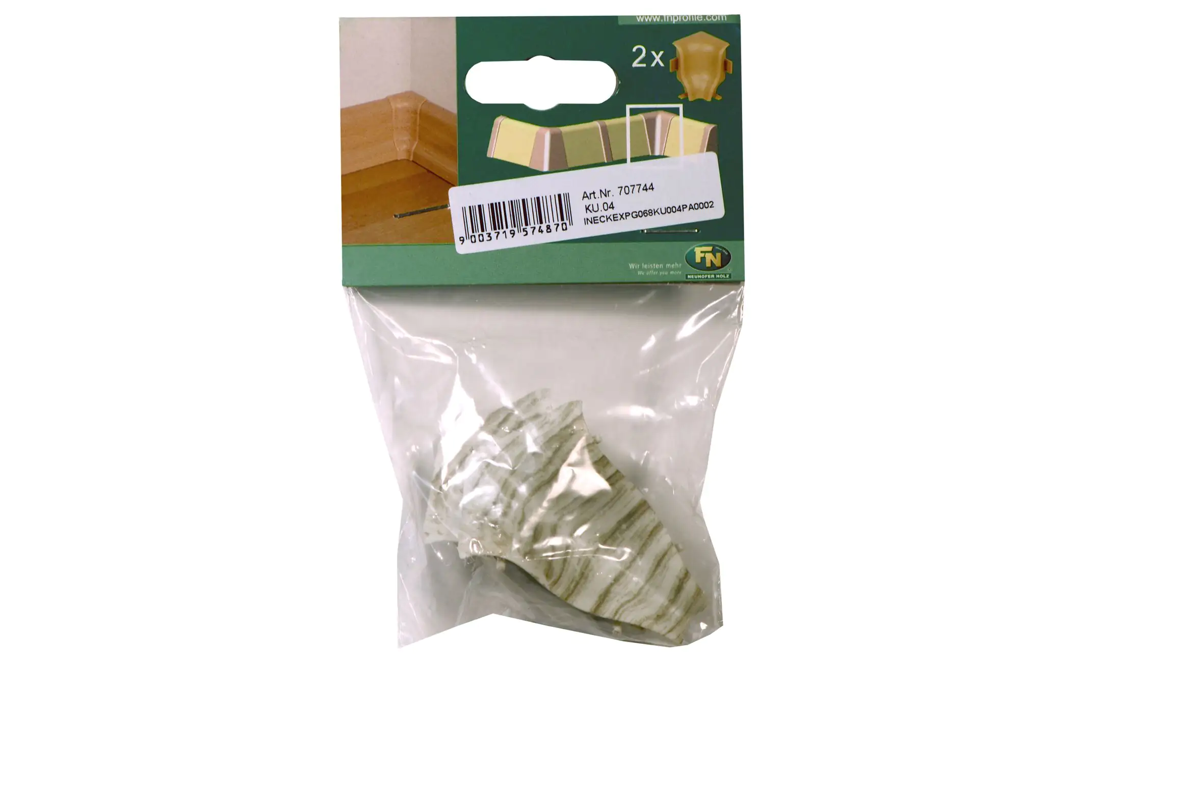 Inneneck für Kunststoffleiste KU.04 perlgrau