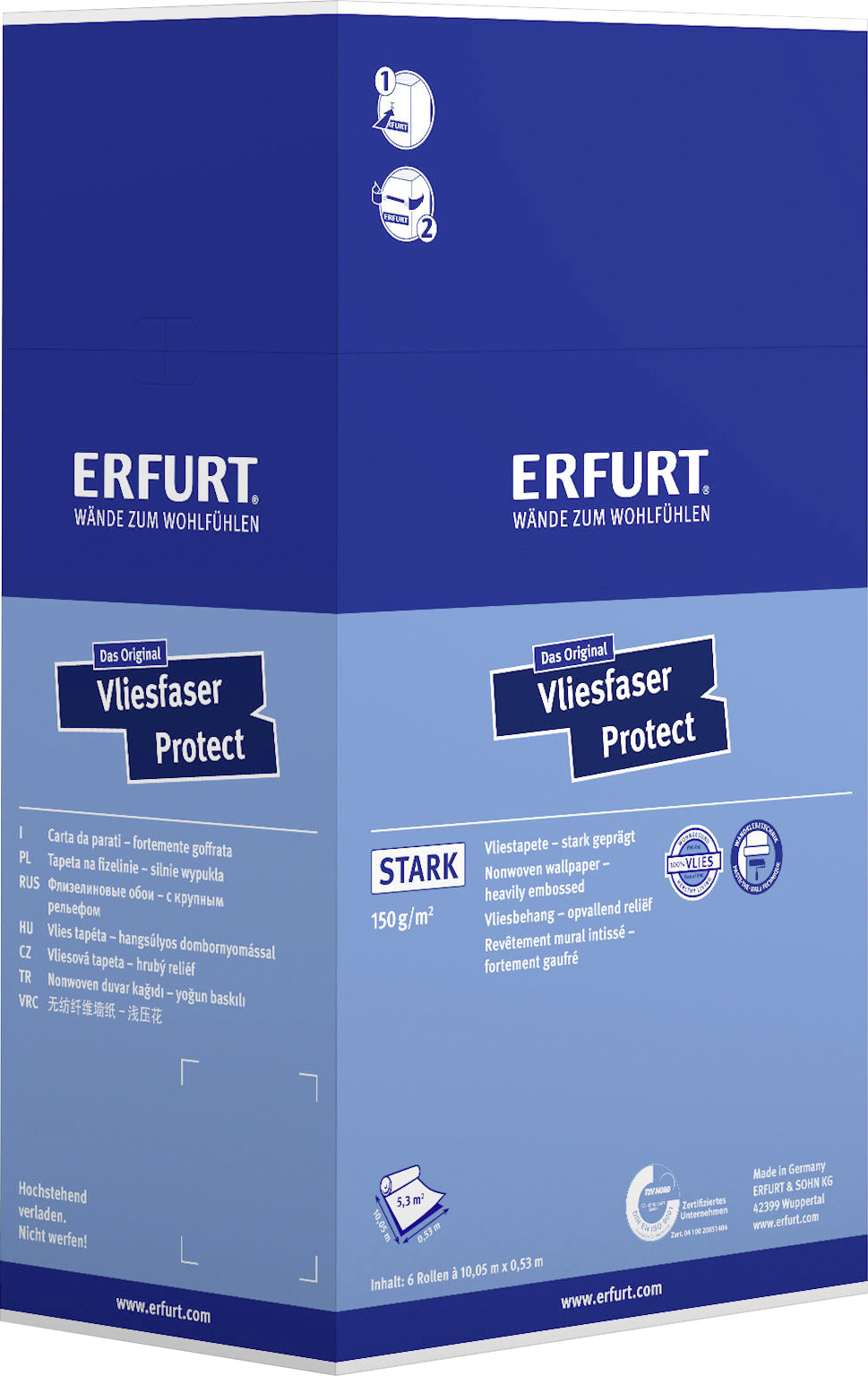 Erfurt Vliestapete Protect 214 weiß 10,05 x 0,53 m