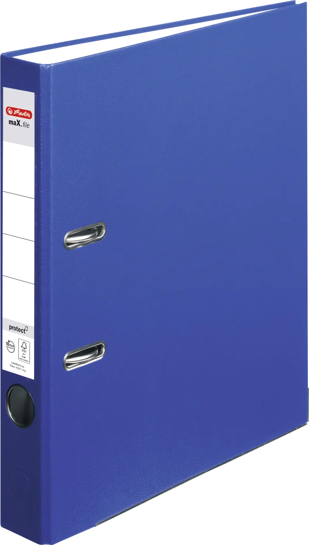 herlitz Ordner max.file protect A4 PP-Folienbezug, Fenster 5 cm, blau herlitz Ordner max.file protect A4 PP-Folienbezug, Fenster 5 cm, blau