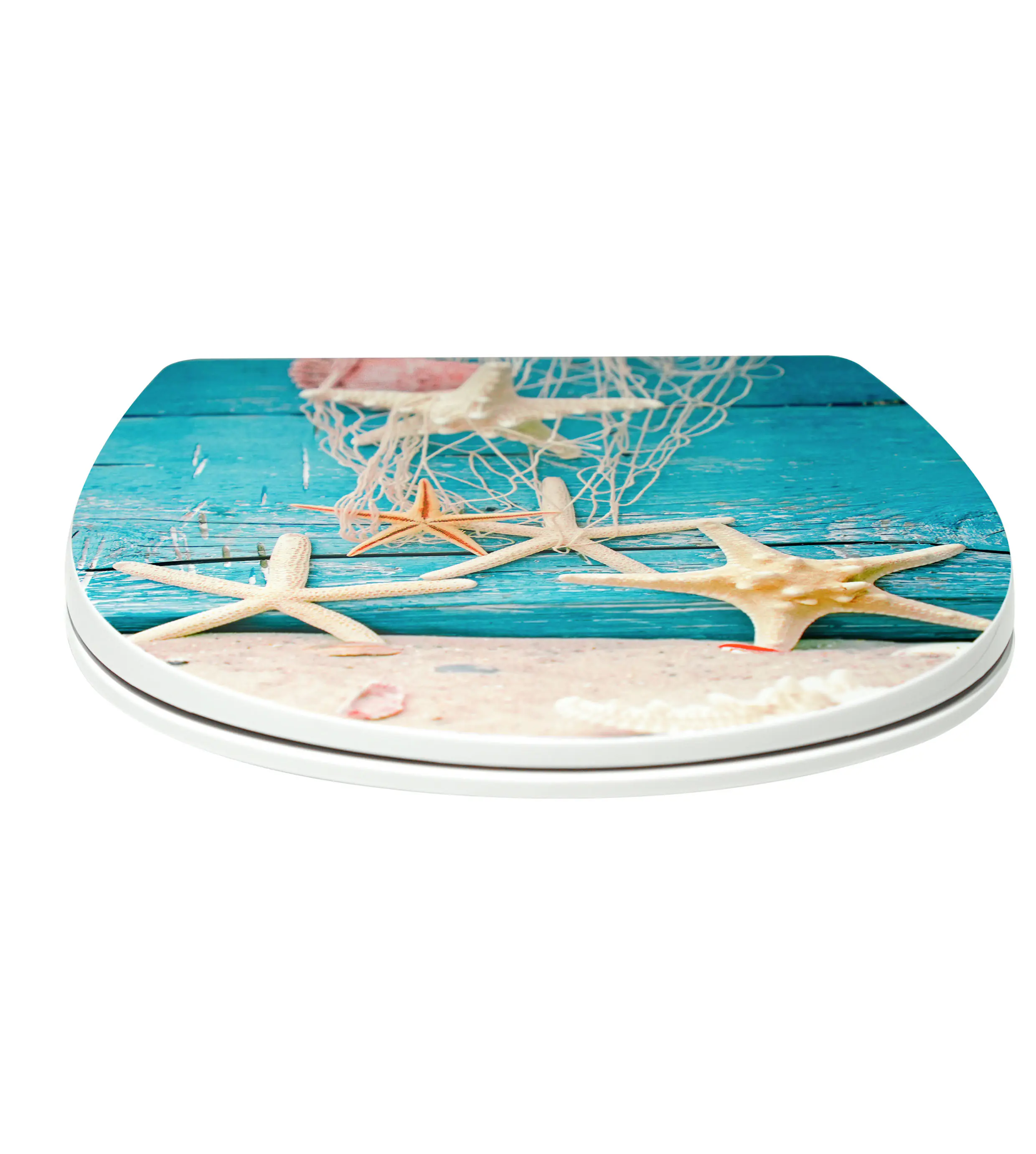 Primaster WC-Sitz mit Absenkautomatik Seesterne weiß