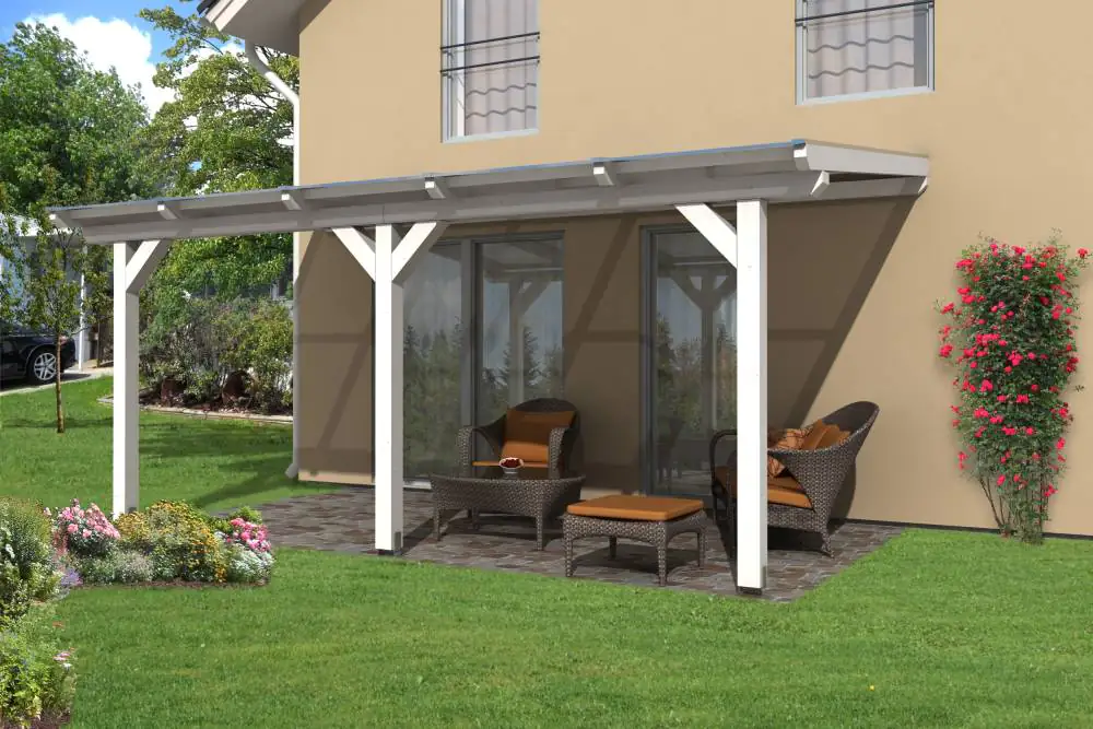 SKAN HOLZ Terrassenüberdachung Andria 541 x 350 cm Leimholz