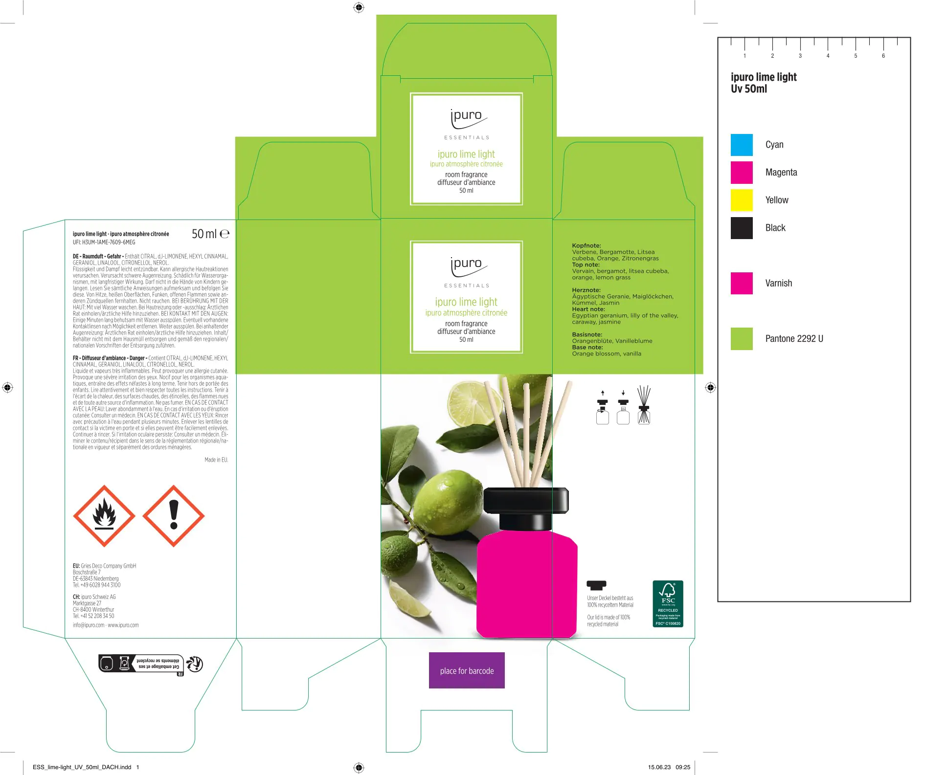 ipuro Raumduft Essentials Lime Light 50 ml ipuro Raumduft Essentials Lime Light 50 ml