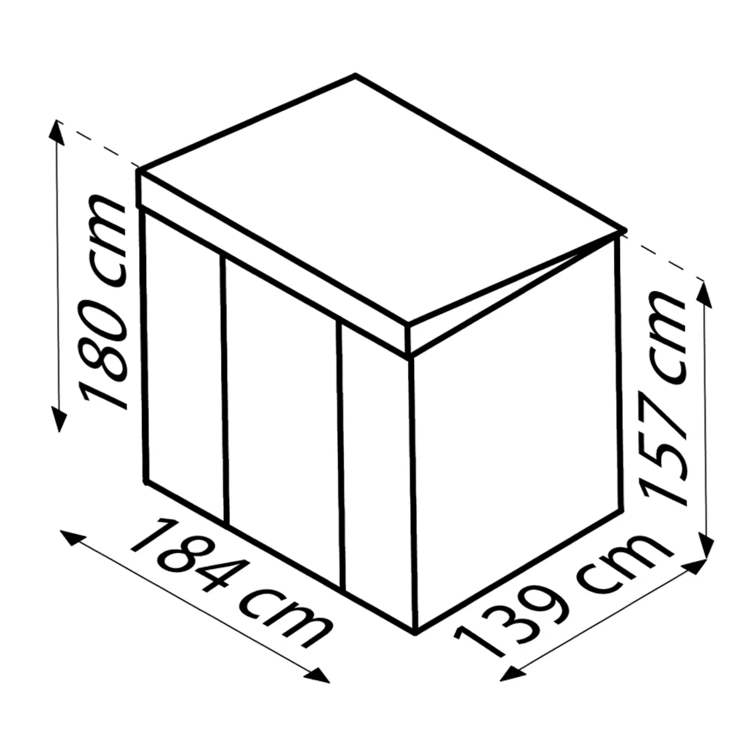 Pergart Gerätehaus Lüttich 65, anthrazit matt 