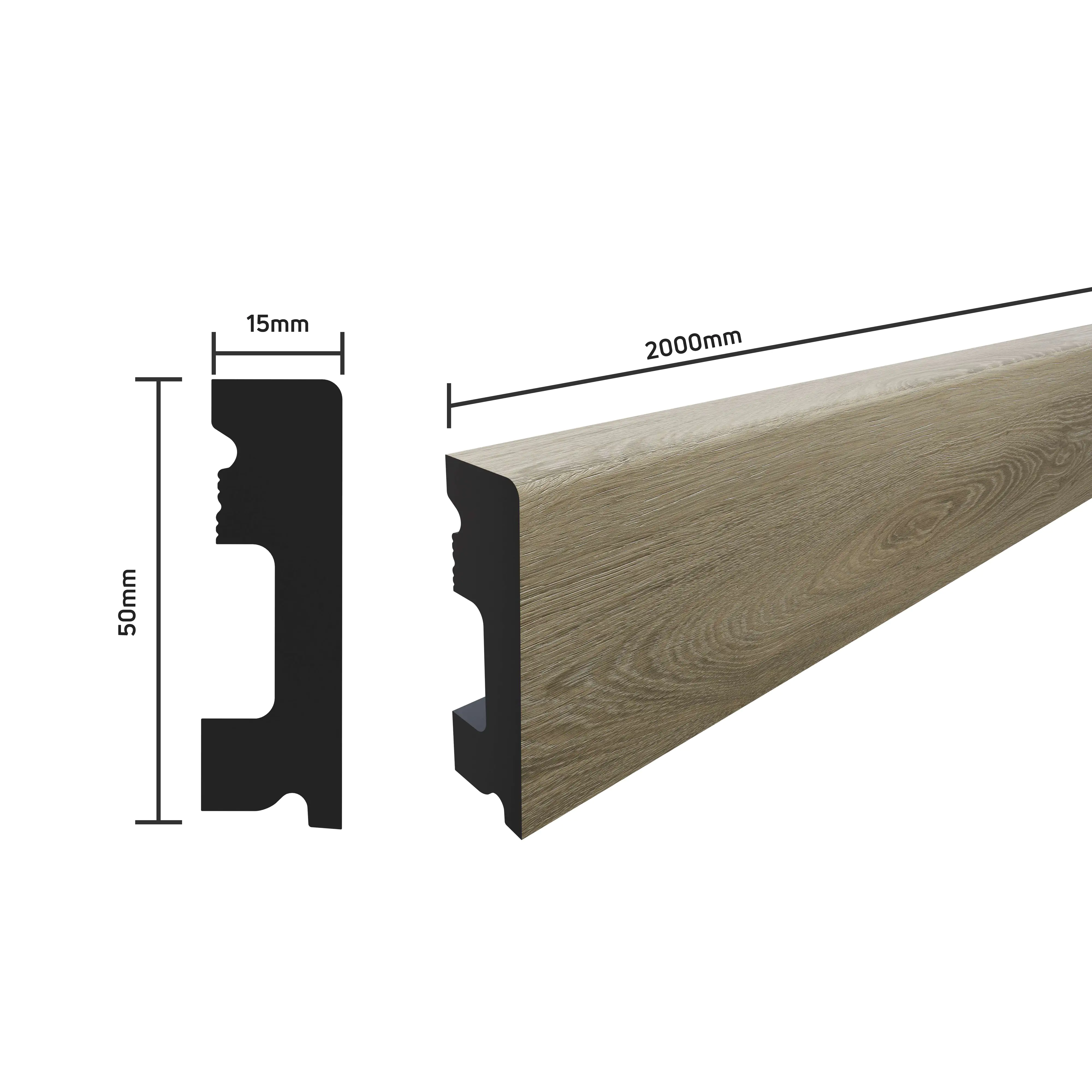 SELITSTYLE Sockelleiste FBL50 Eiche Cottage 2000 x 50 x 15 mm wasserfest SELITSTYLE Sockelleiste FBL50 Eiche Cottage 2000 x 50 x 15 mm wasserfest