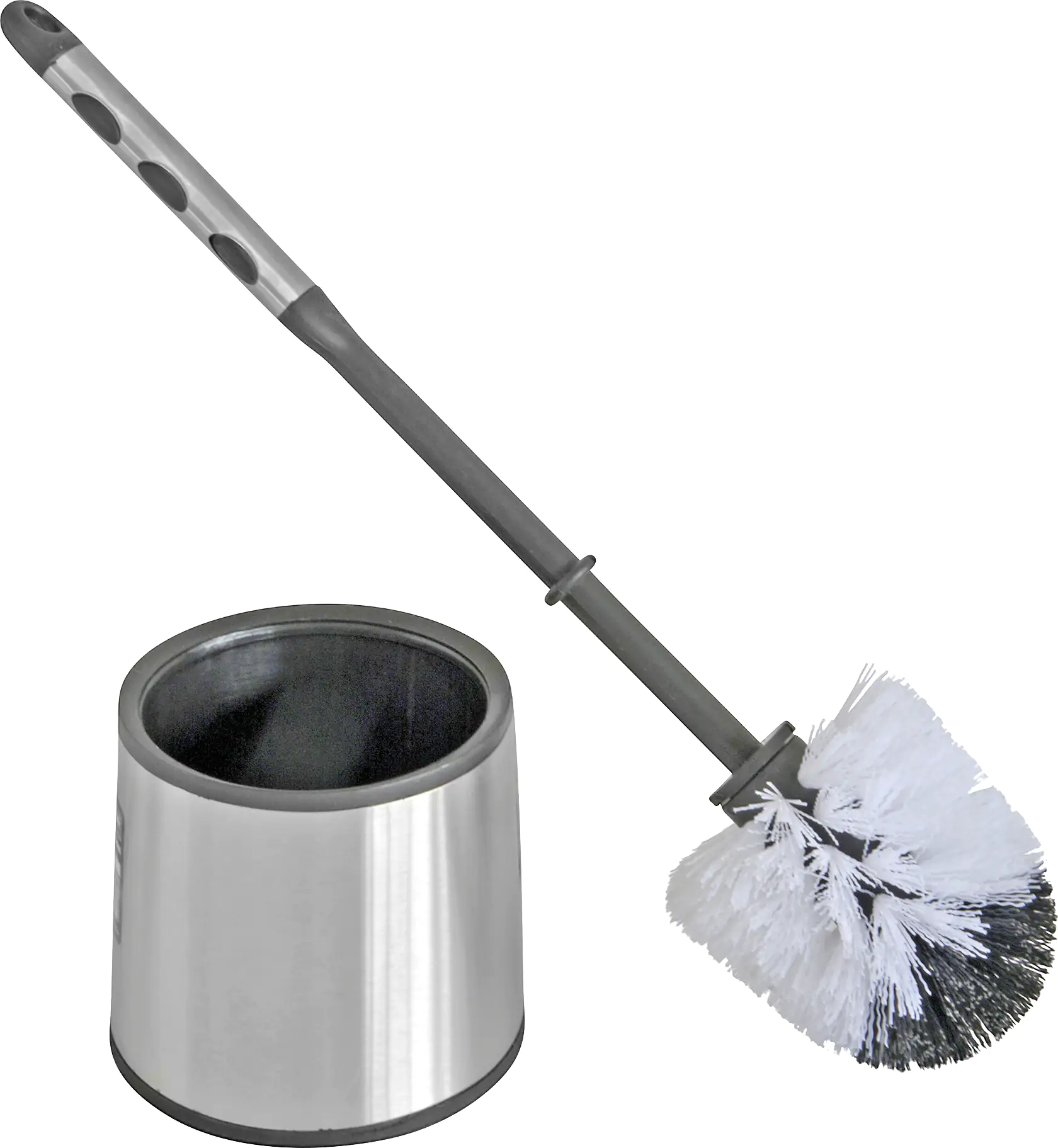 WC-Garnitur - Metall Edition silber/schwarz