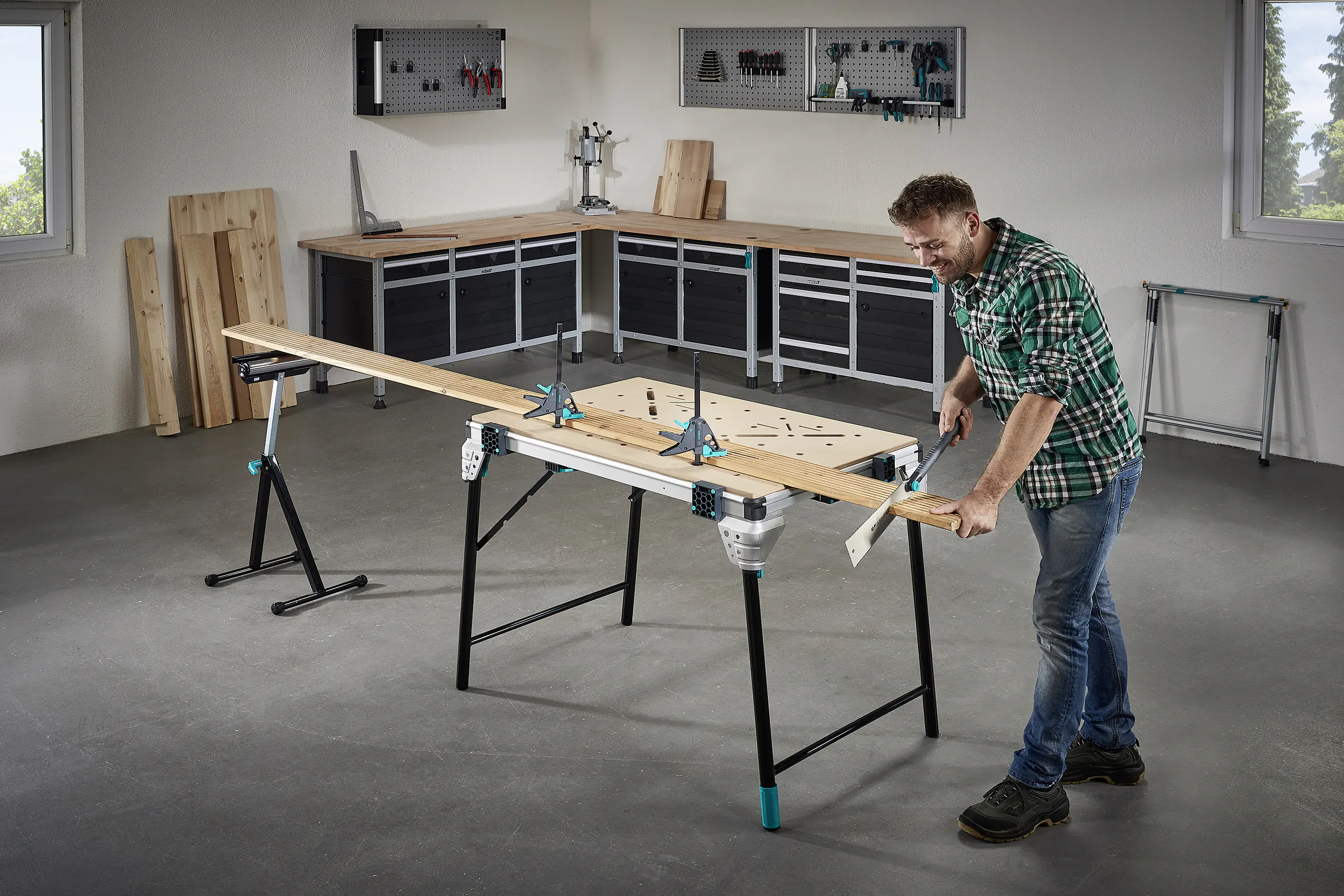 Wolfcraft Arbeitstisch Master work 1600 bis 120 kg Wolfcraft Arbeitstisch Master work 1600 bis 120 kg