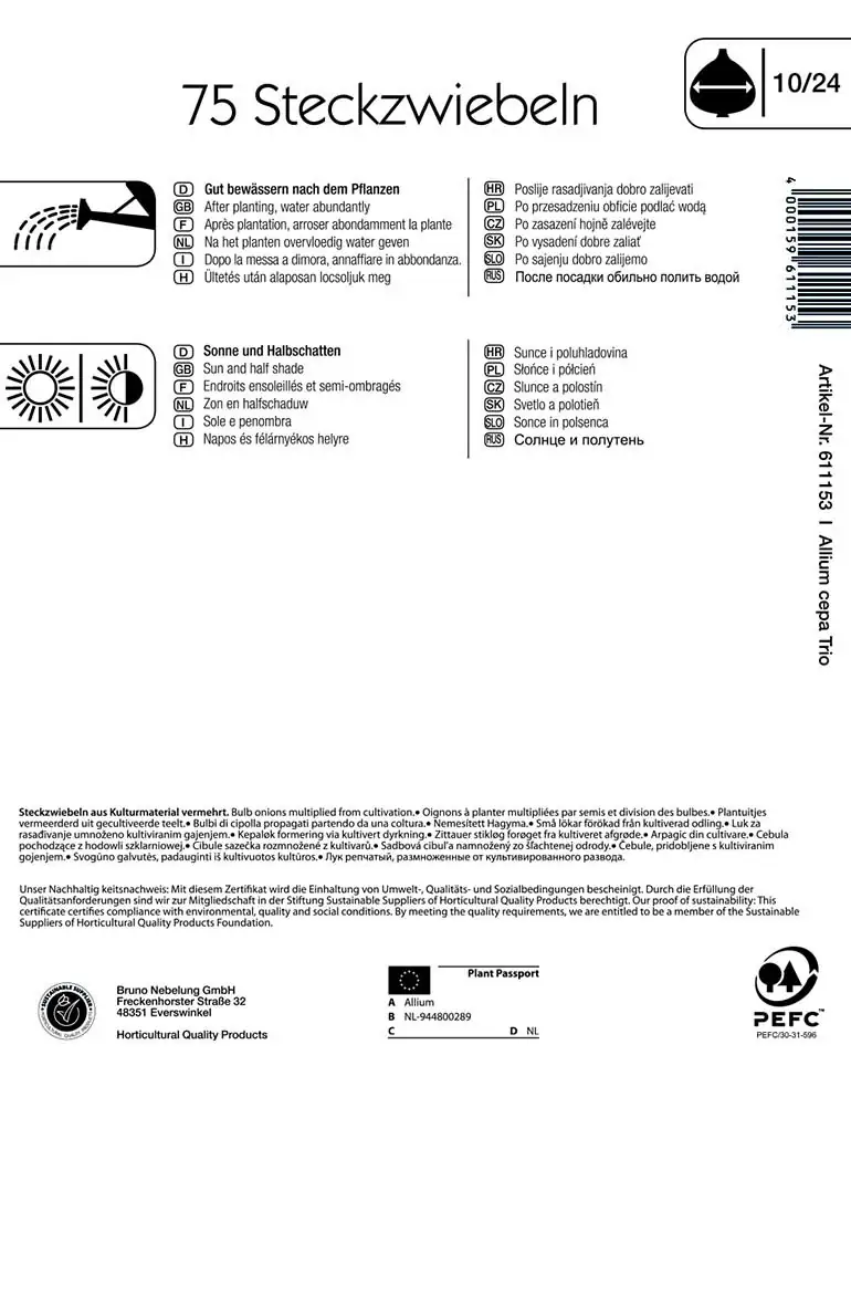 Kiepenkerl Steckzwiebeltrio 75 Stück