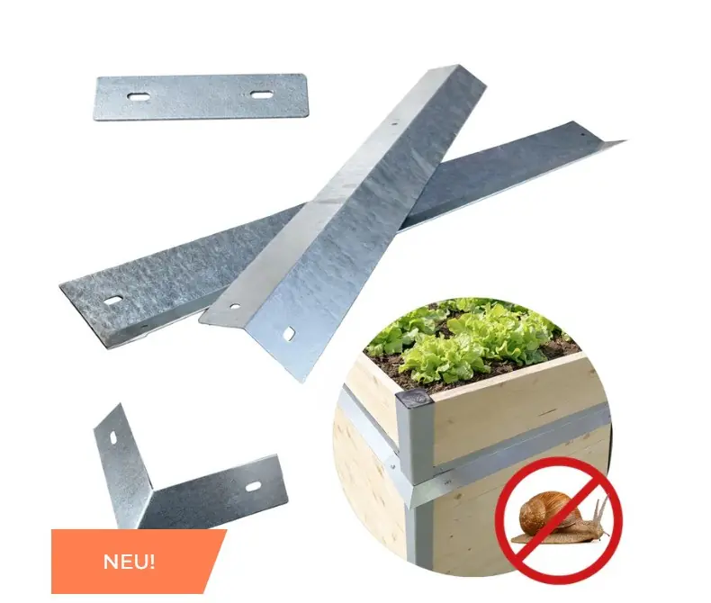 BioGreen Hochbeet Schneckenzaun Übergangsstück silber 16 cm