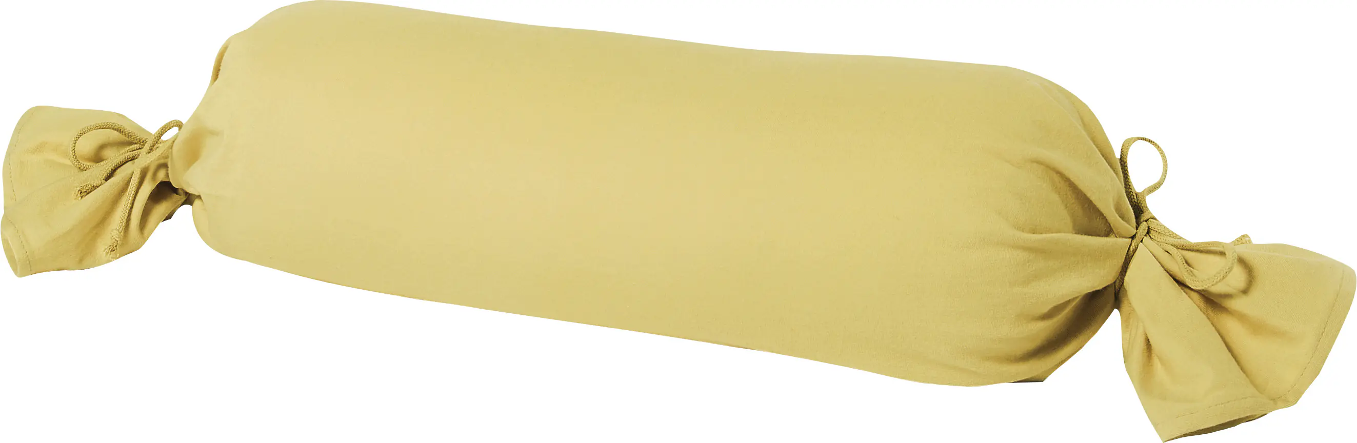 Mako Kissenbezug Feinjersey für Nackenrolle 15 x 40 cm senf 