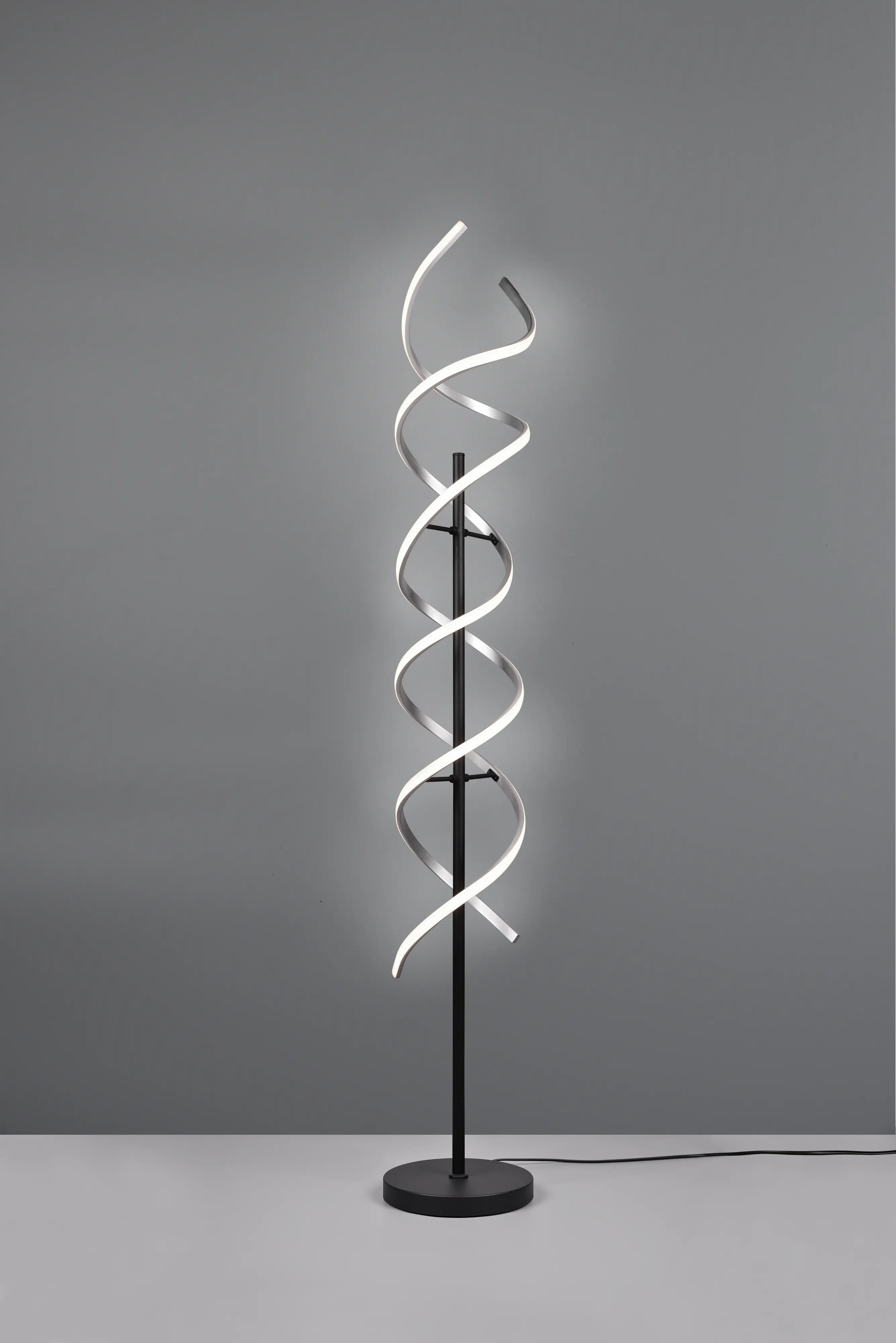 Trio LED-Stehleuchte Sequence Ø 23 x 150 cm warmweiß-neutralweiß alu gebürstet dimmbar