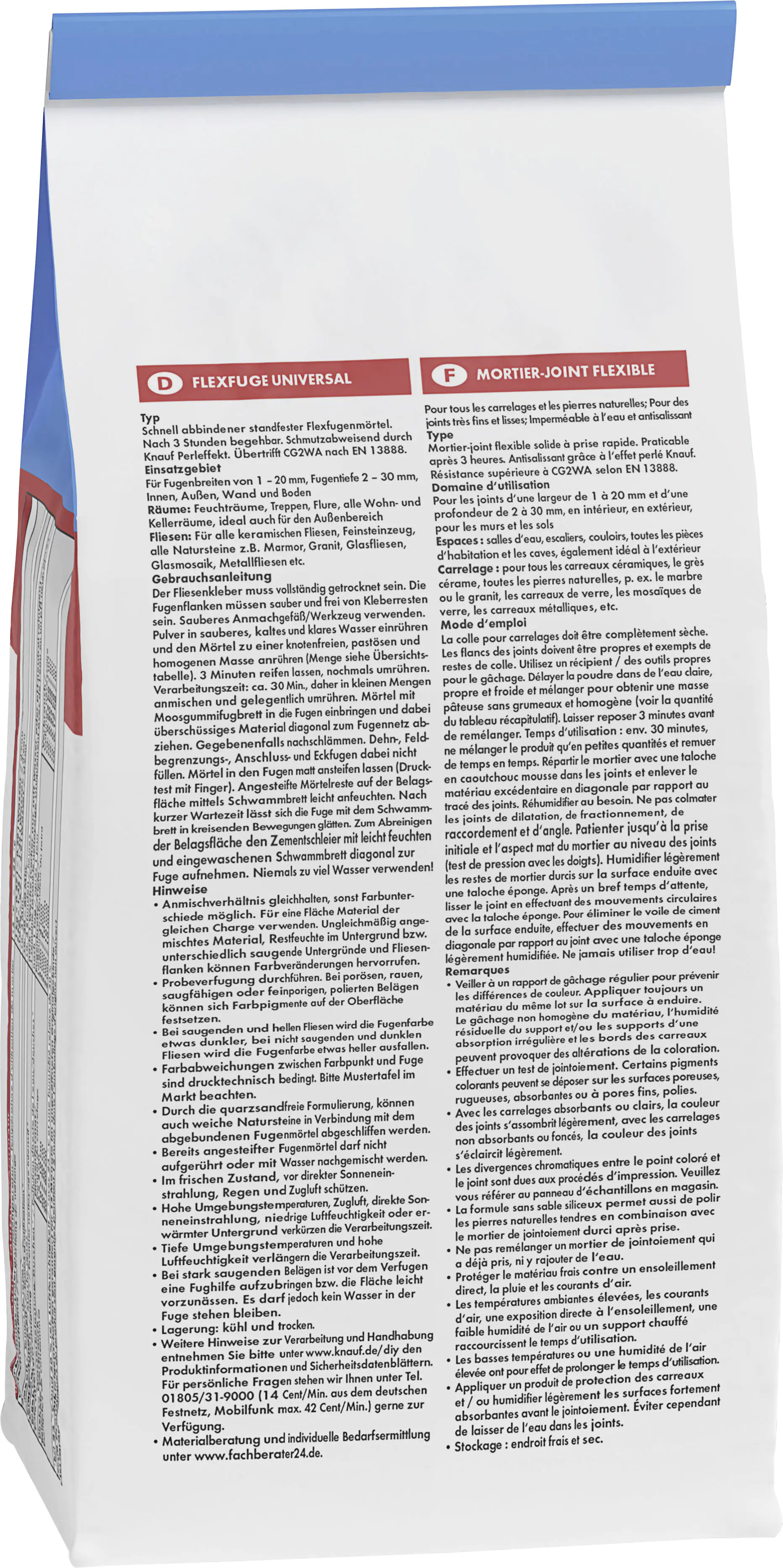 Knauf Fugenmörtel Flexfuge Universal 1 - 20 mm dunkelbraun 1 kg