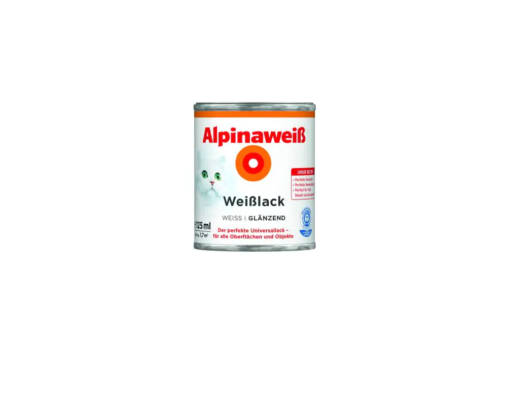 Alpinaweiß Weißlack 125 ml alpinaweiß glänzend Alpinaweiß Weißlack 125 ml alpinaweiß glänzend