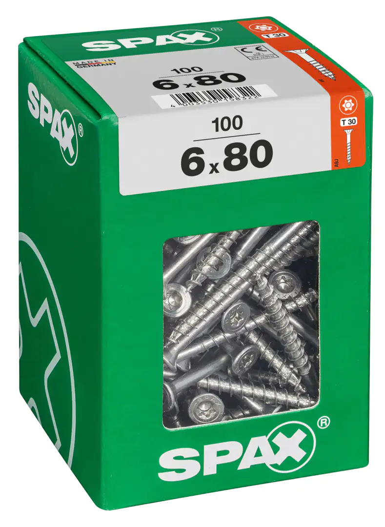 Spax Universalschrauben 6.0 x 80 mm TX 30 - 100 Stk.