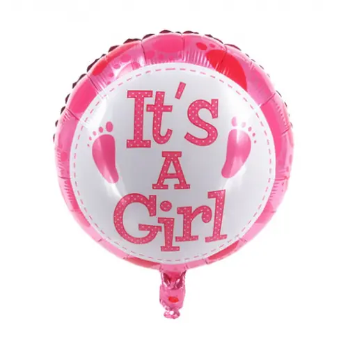 Folienballon Girl rosa Ø 45 cm