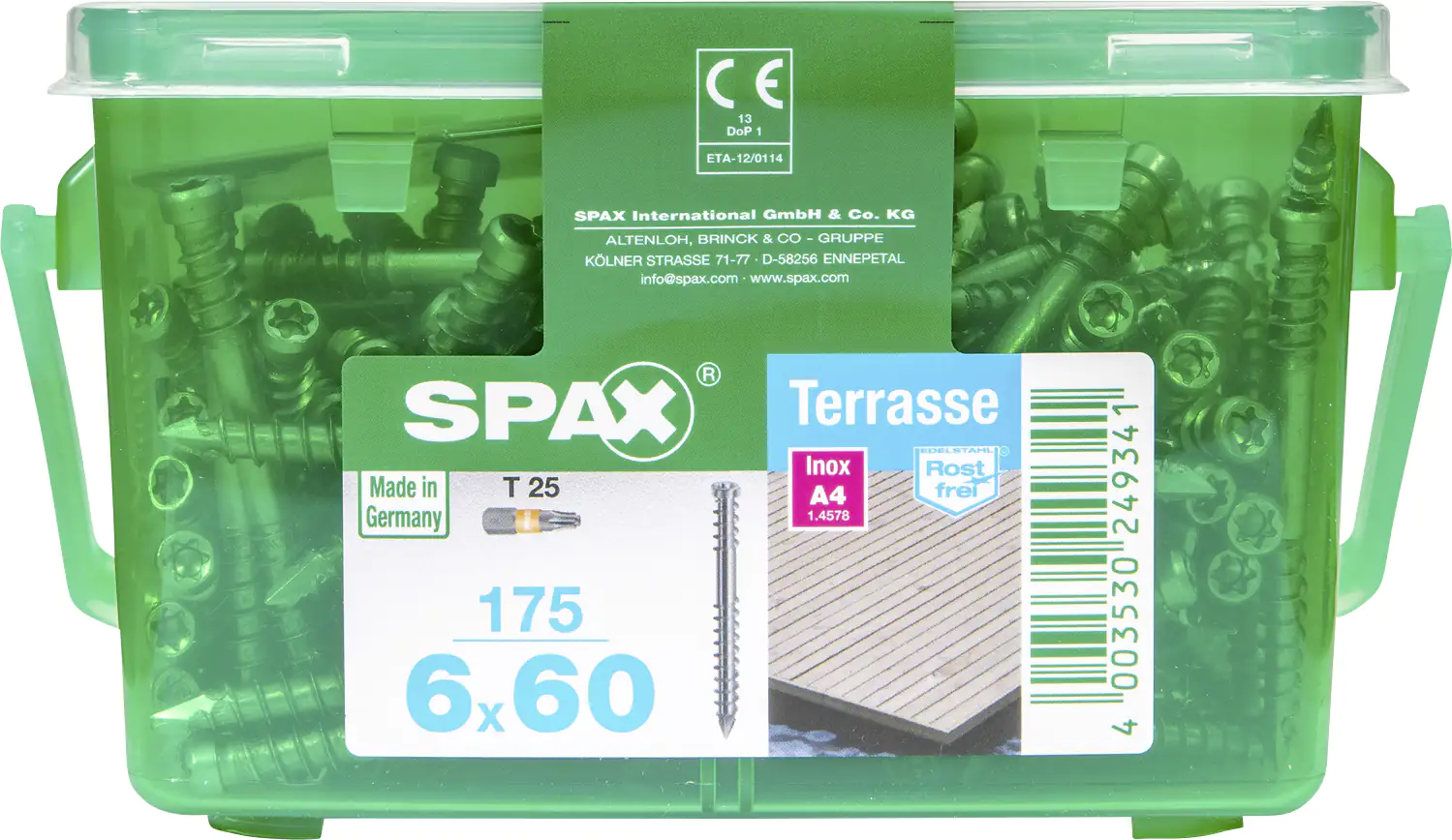 Spax Terrassenschrauben 6.0 x 60 mm TX 25 - 175 Stk.