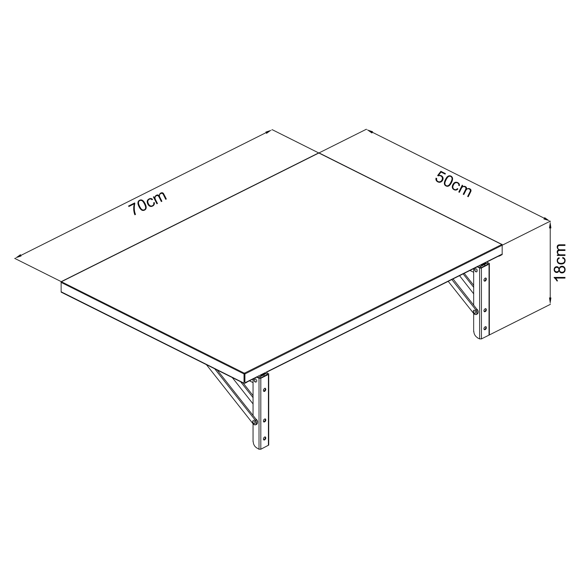 Floraworld Klapptisch für Gerätehaus verzinkt 70 cm 