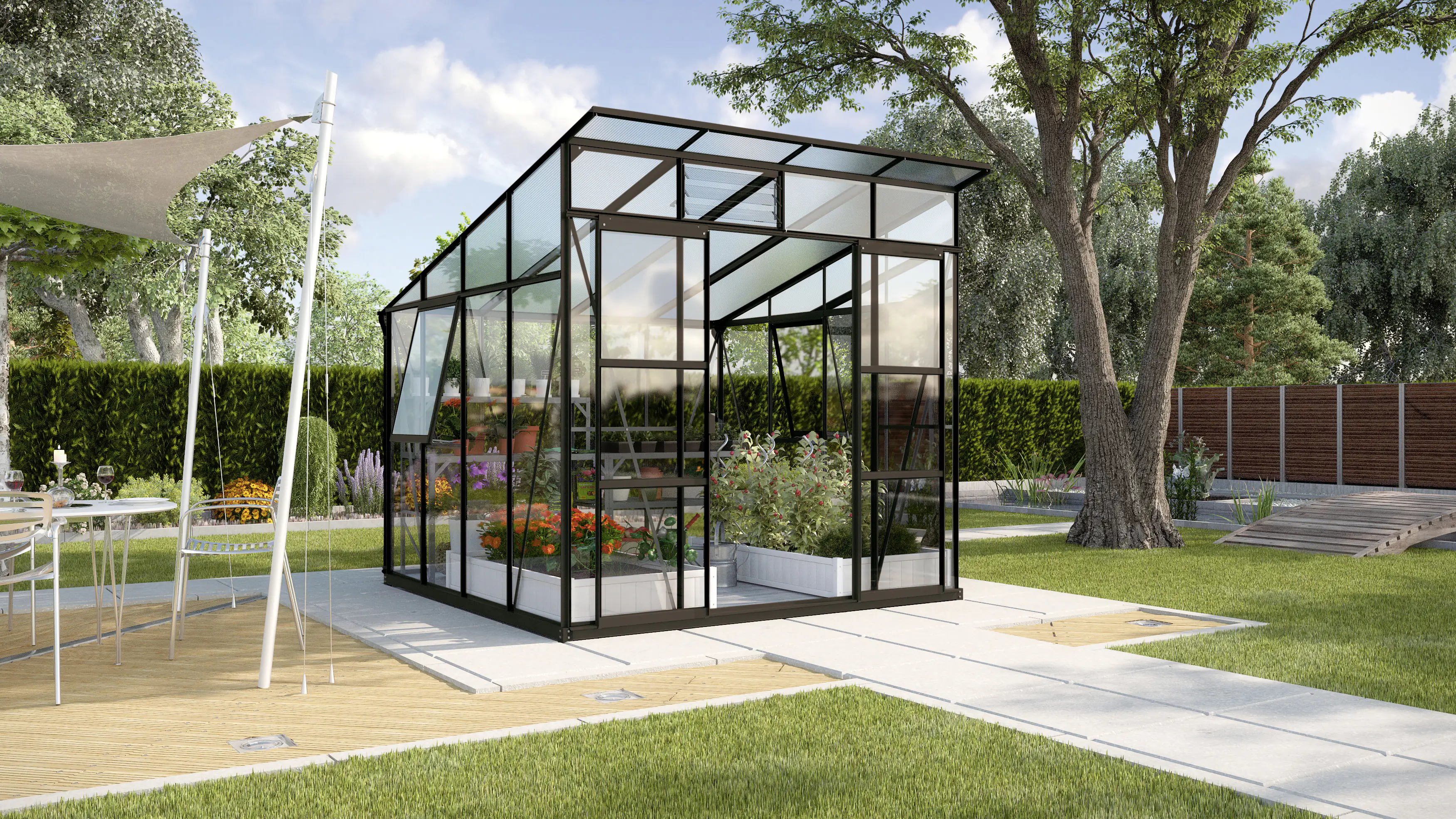 Vitavia Gewächshaus Freya 7600 254 x 254 cm 3 mm Sicherheitsglas