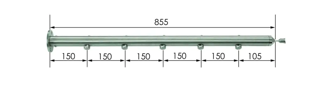 Treba MegaTec Geländerstab E2 Edelstahl Länge 85,5 cm