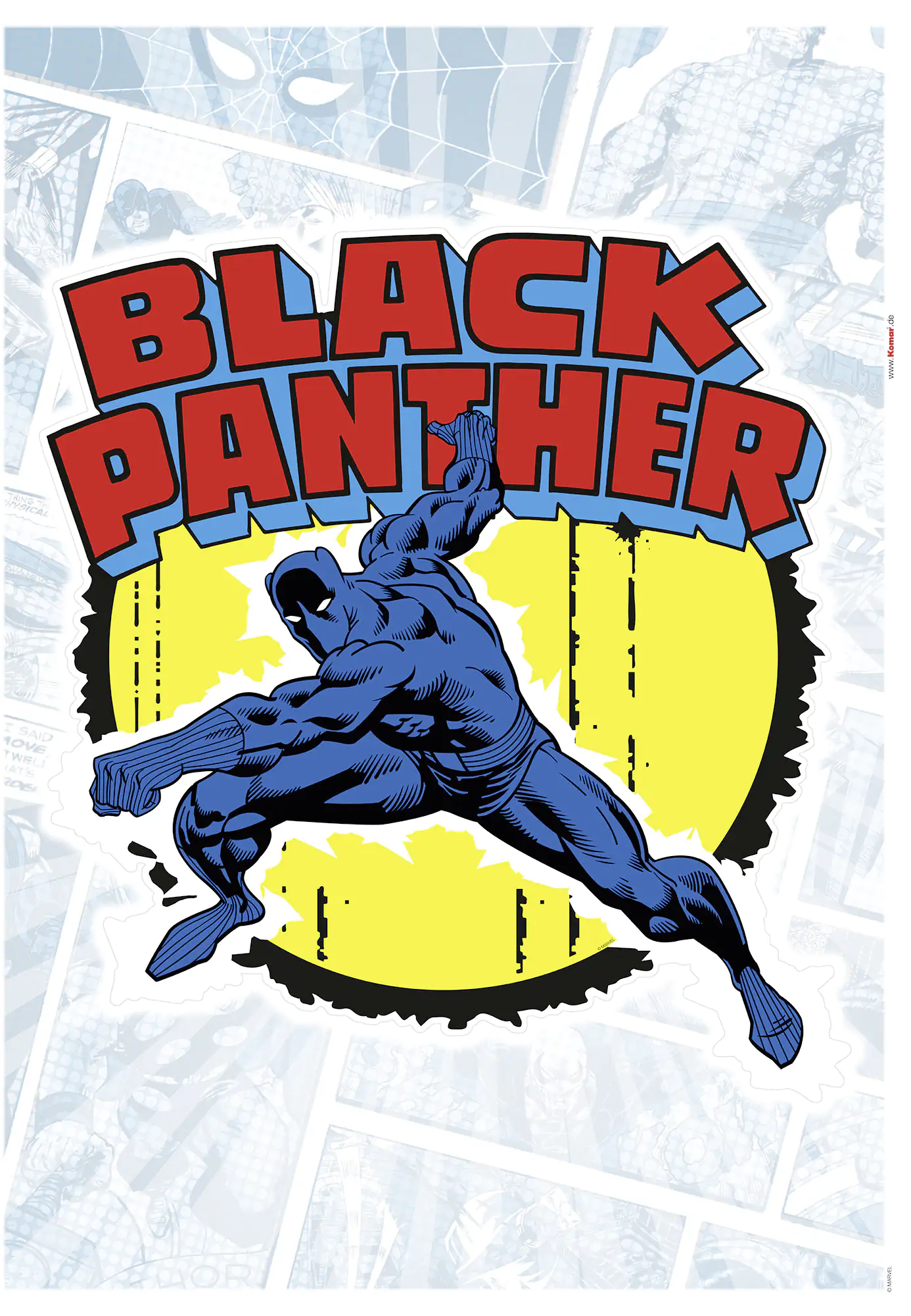 Komar Dekosticker Black Panther Comic 50 x 70 cm Komar Dekosticker Black Panther Comic 50 x 70 cm
